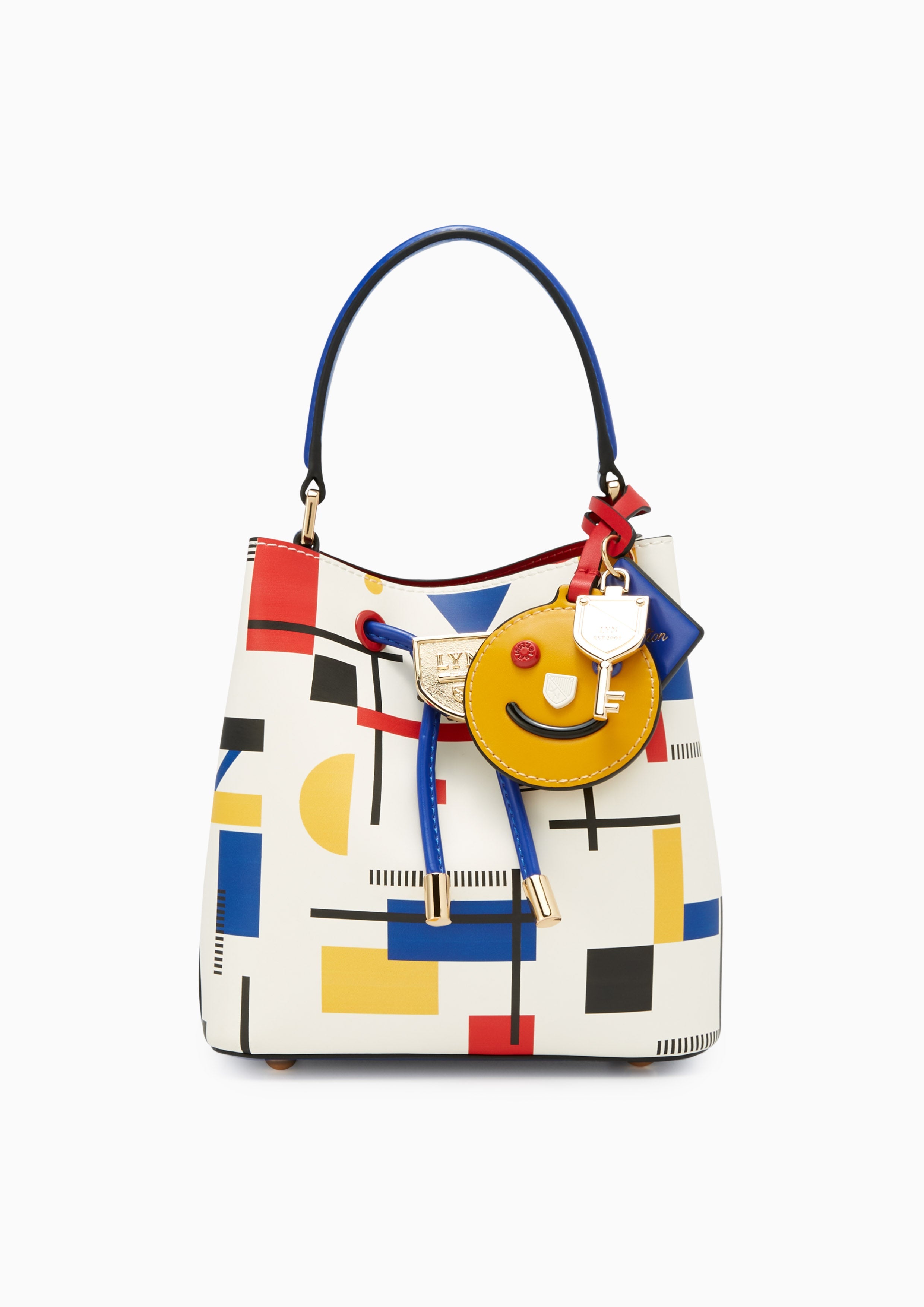 Re-Edit Bauhaus Bucket Bag - Printed White