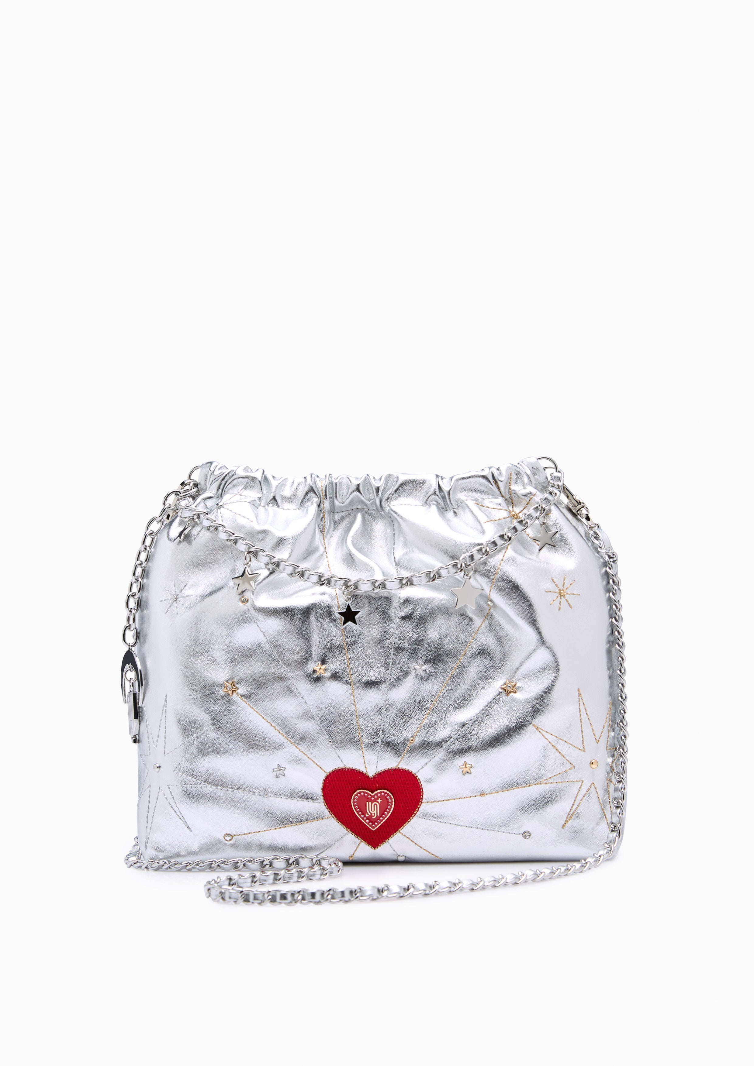 Cosmic Monet Infinite Love  L Shoulder Bag - Silver
