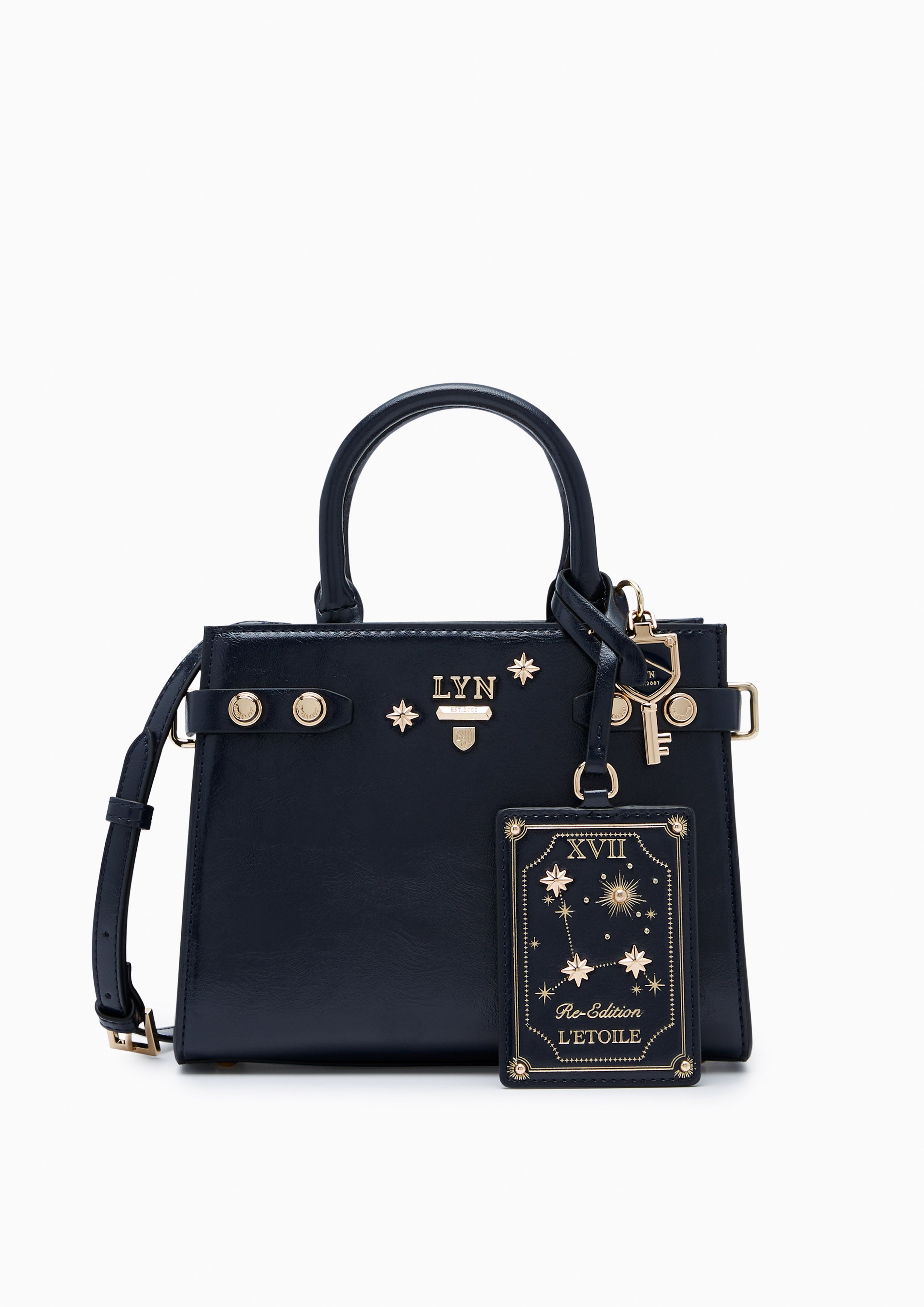 Astor Fineness Top S Handbag - Navy