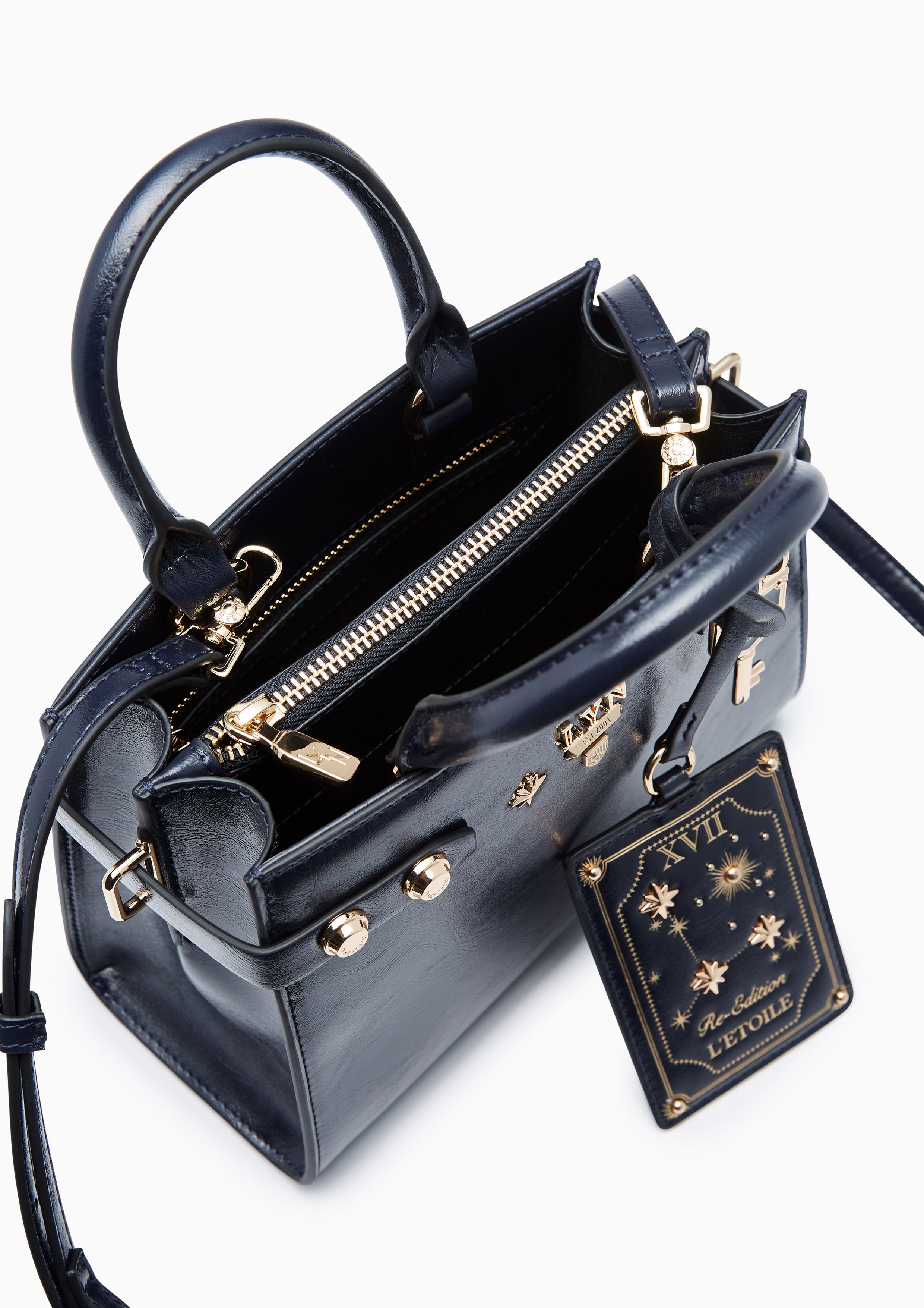 Astor Fineness Top S Handbag - Navy