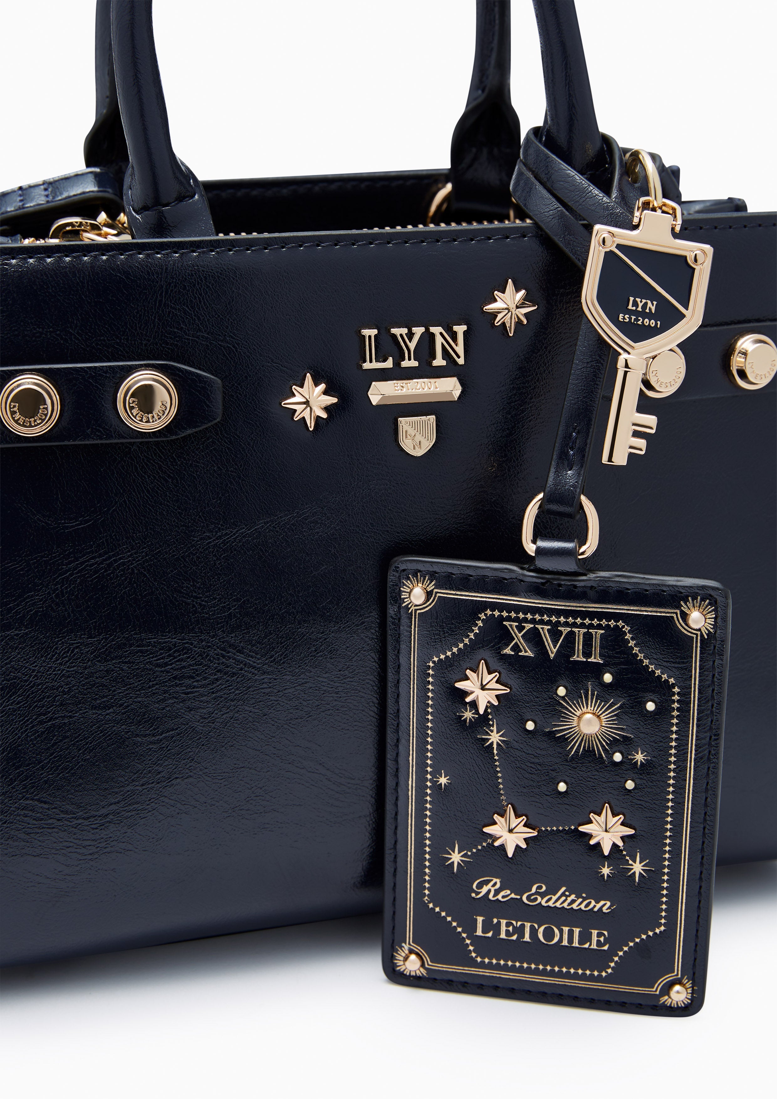 Astor Fineness Top S Handbag - Navy