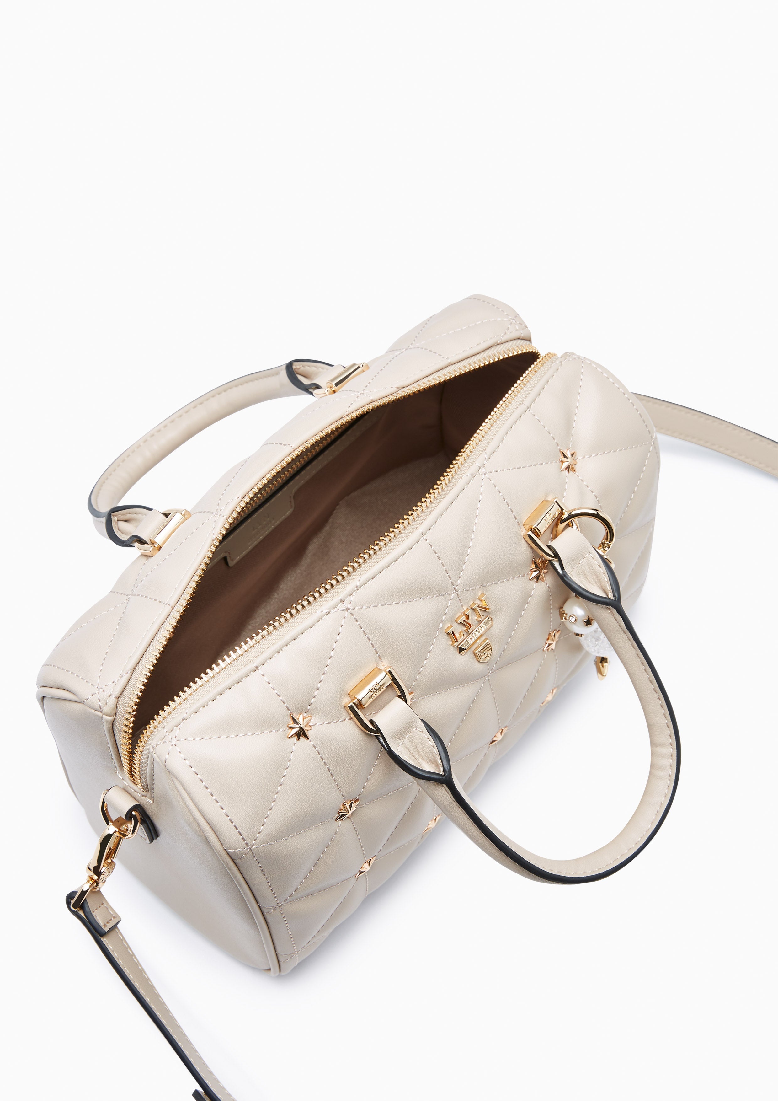 North Buton Star Duffle M  Handbag - Beige