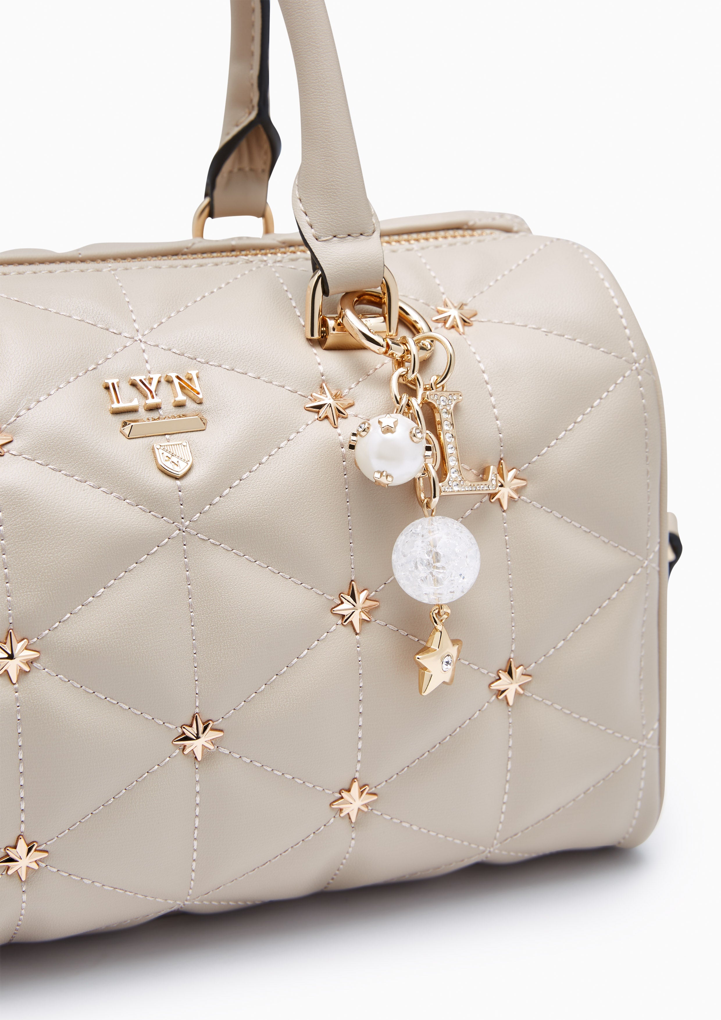 North Buton Star Duffle M  Handbag - Beige