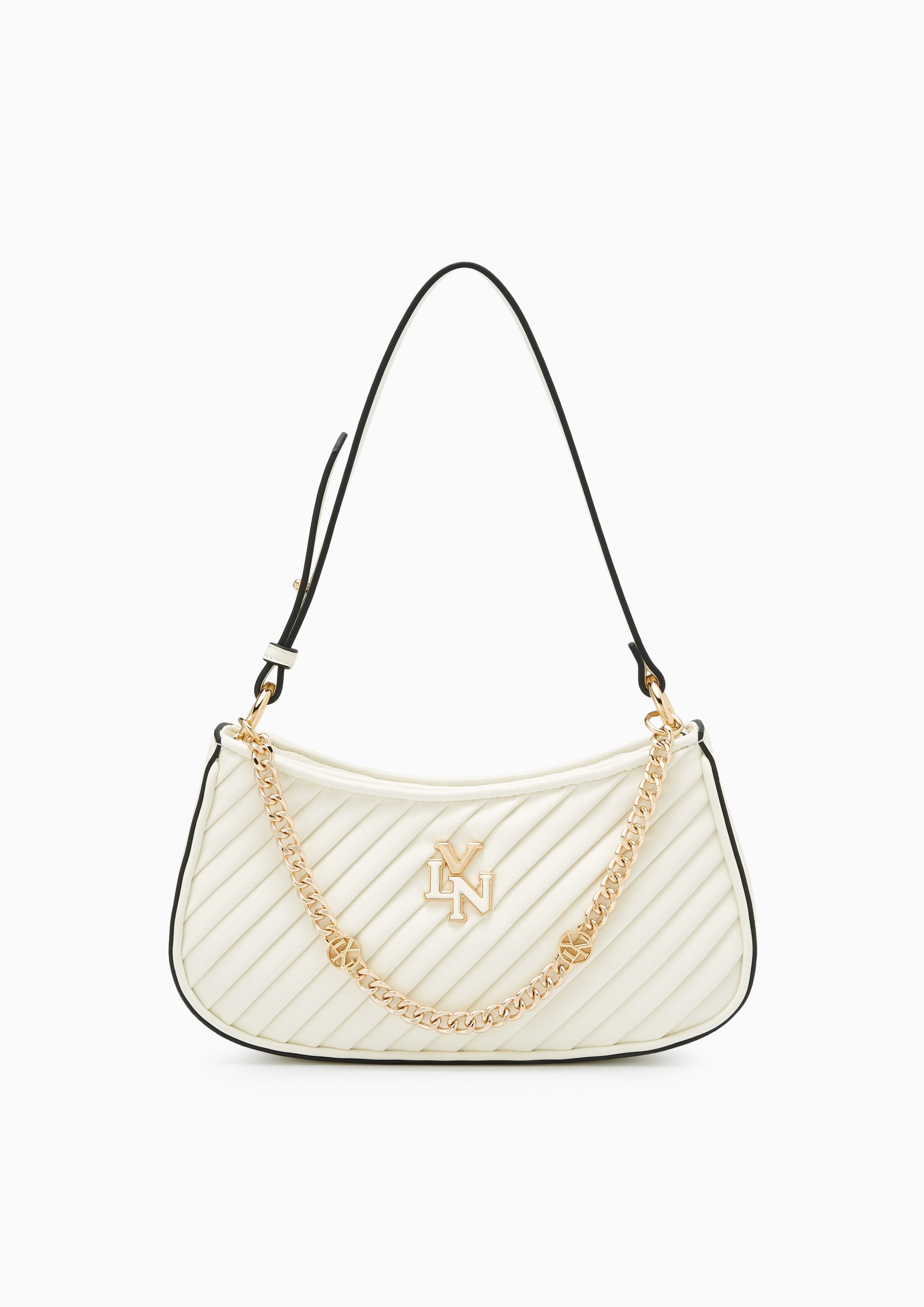 Pleat Brighton Shoulder Bag - Ivory