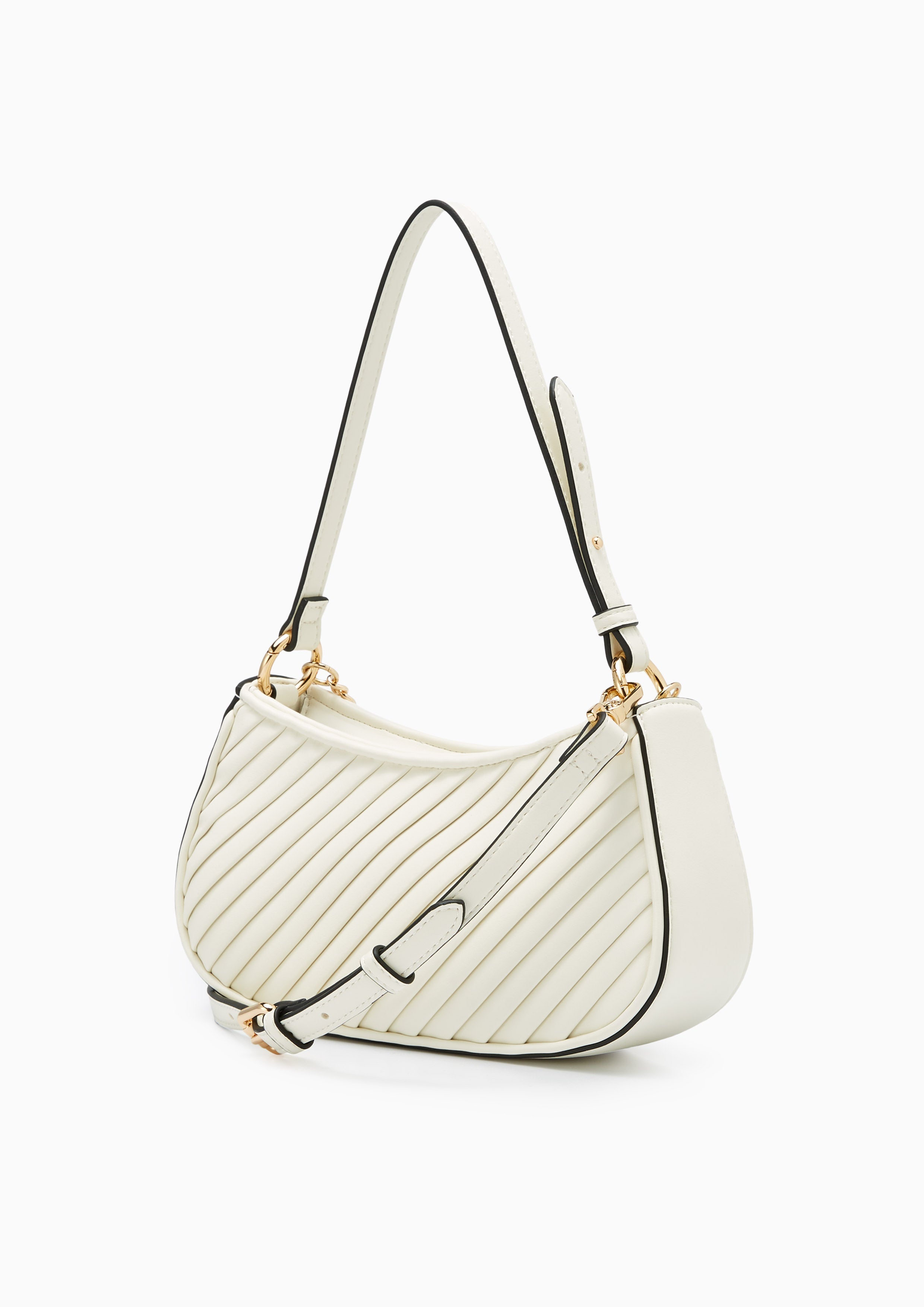 Pleat Brighton Shoulder Bag - Ivory