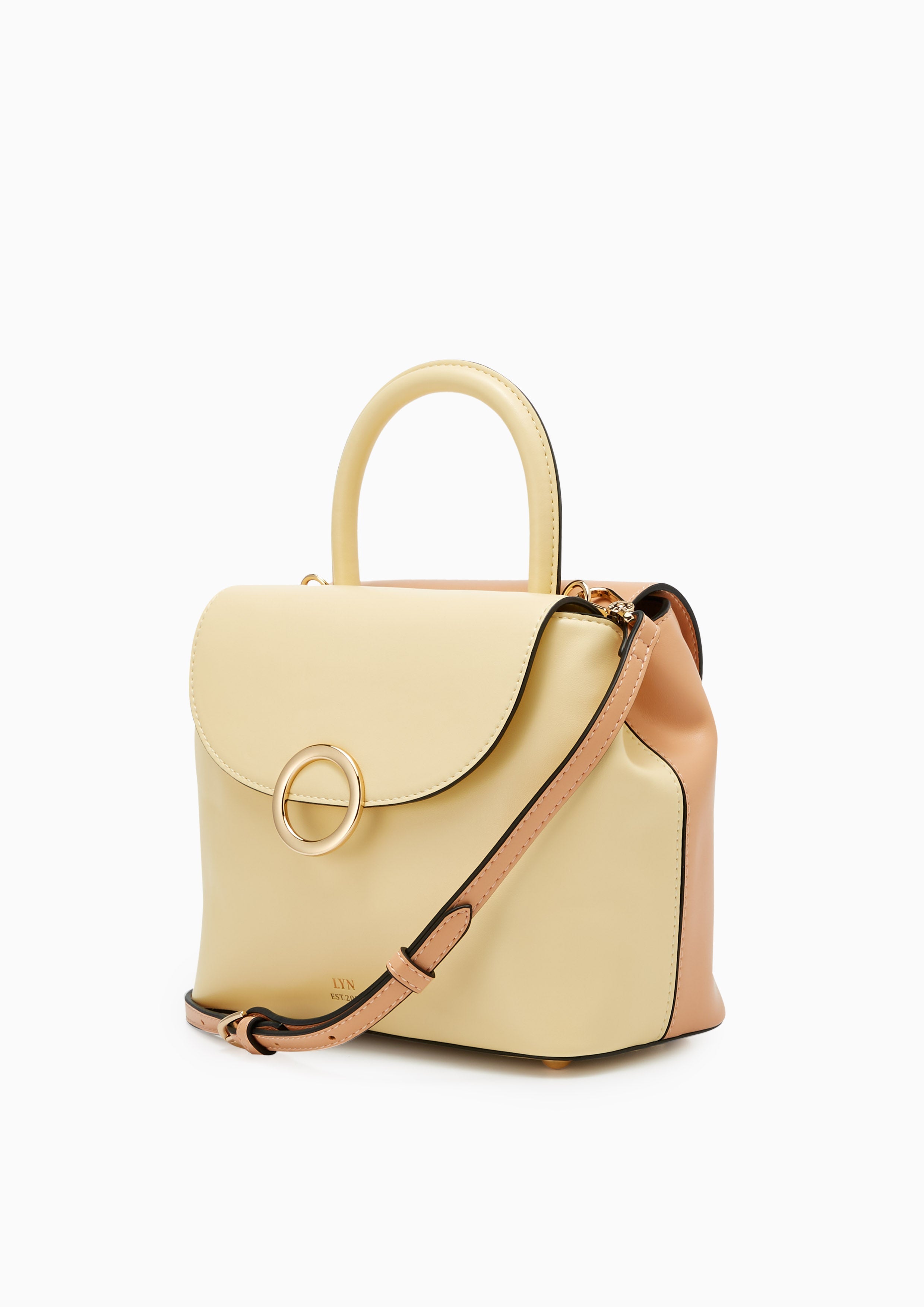 Devyn Top Handle Handbag - Orange Variation 2