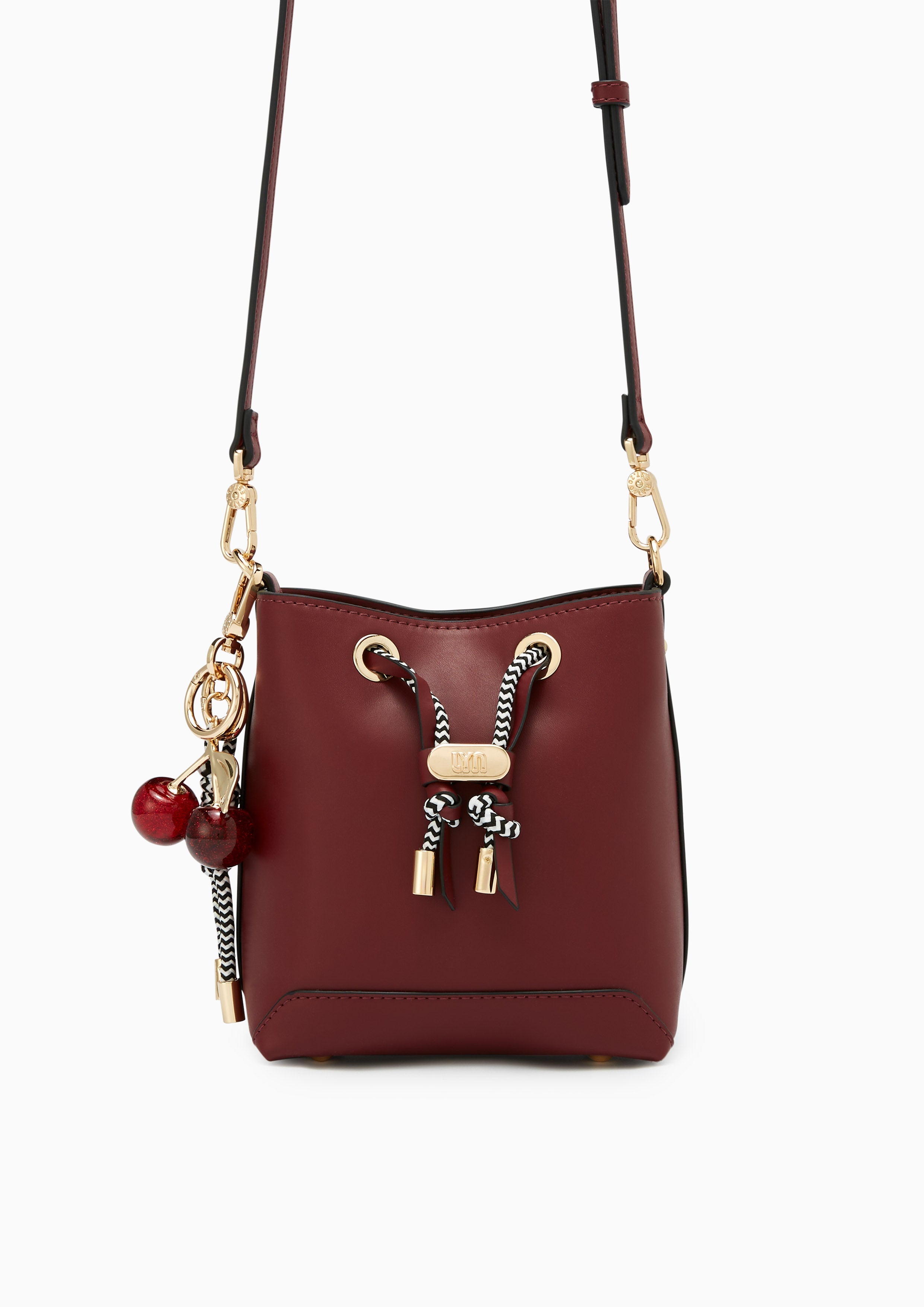 Bethany Mini Bucket Bag - Dark Red