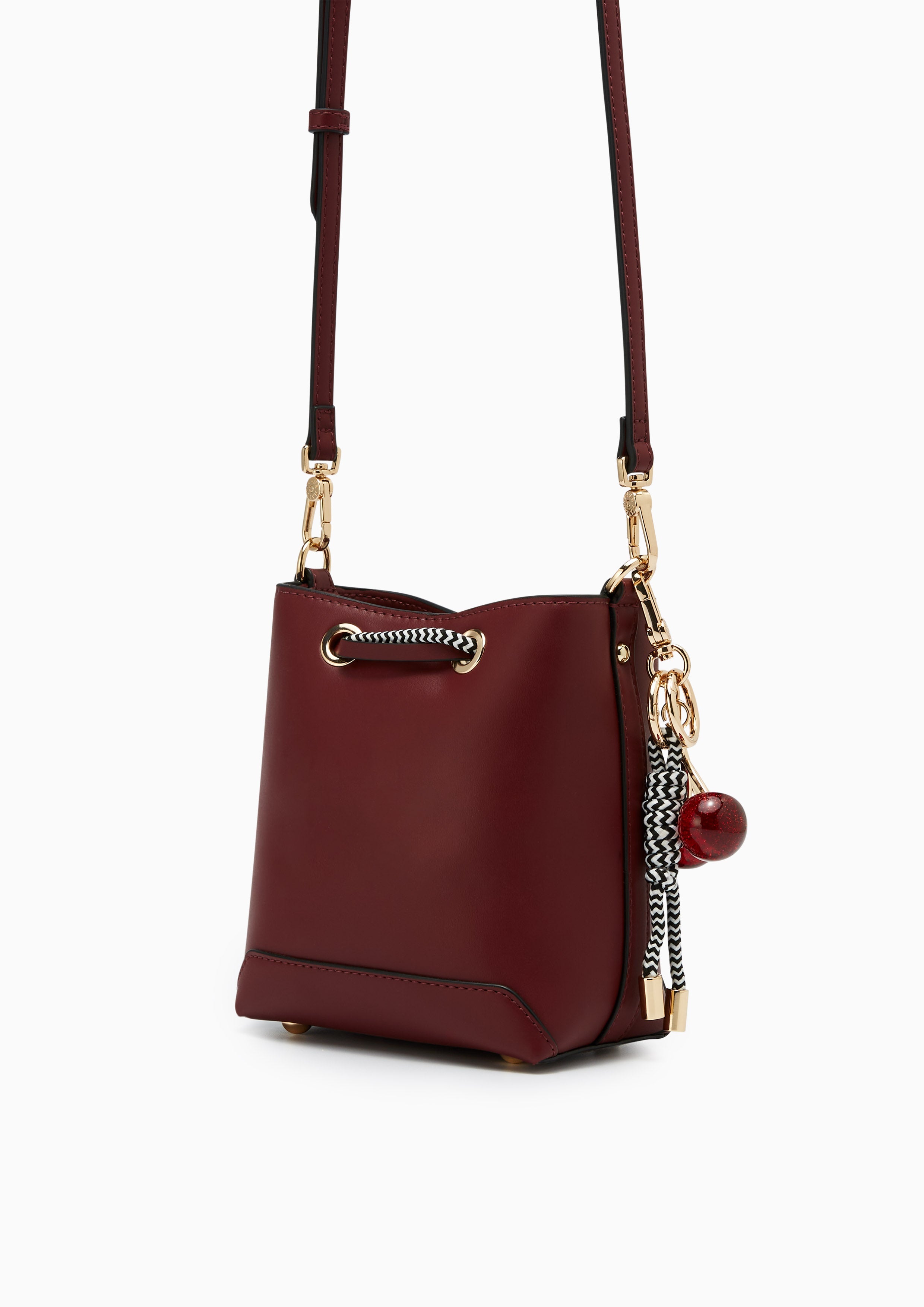 Bethany Mini Bucket Bag - Dark Red