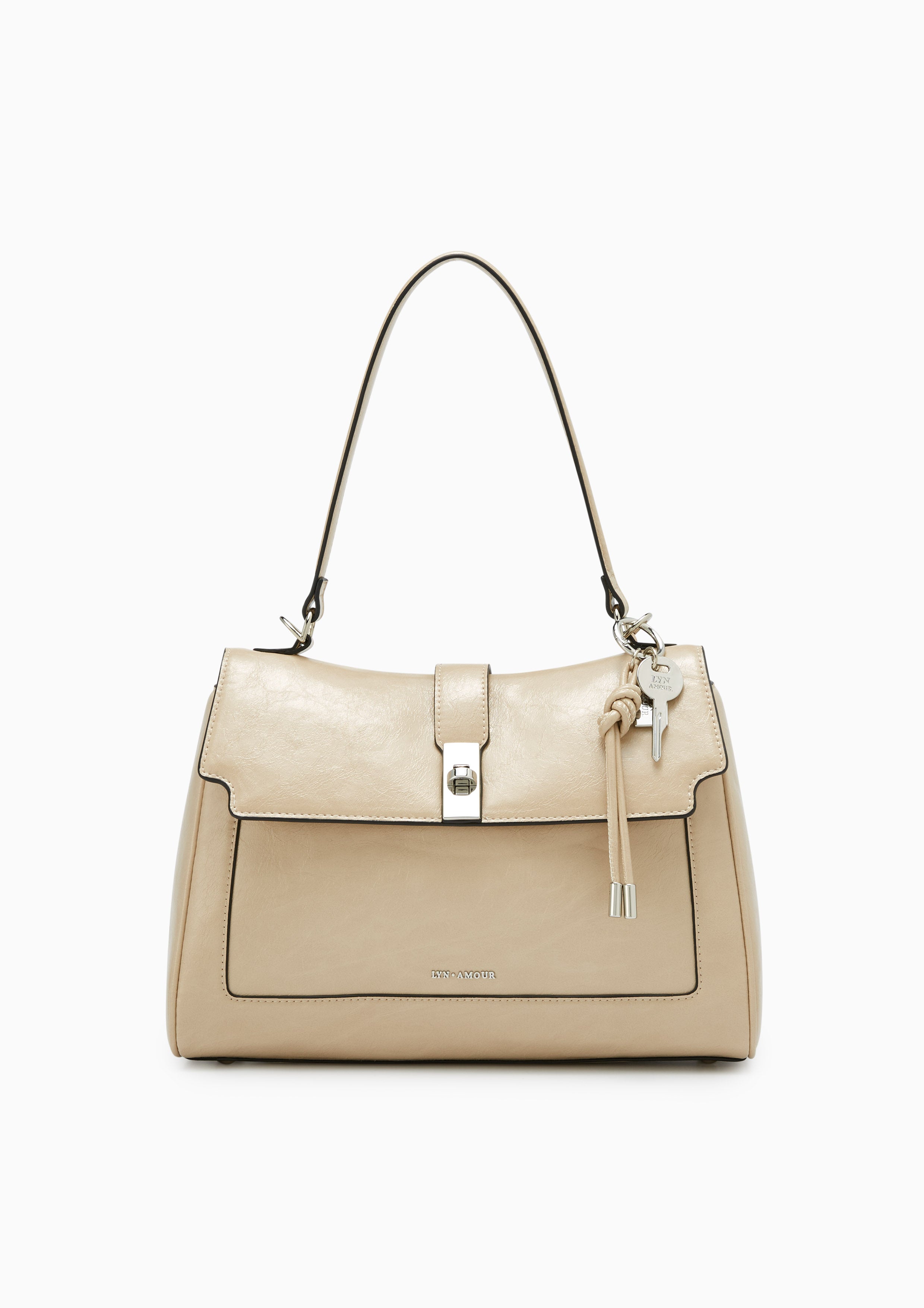 Cora L Shoulder Bag - Light Beige
