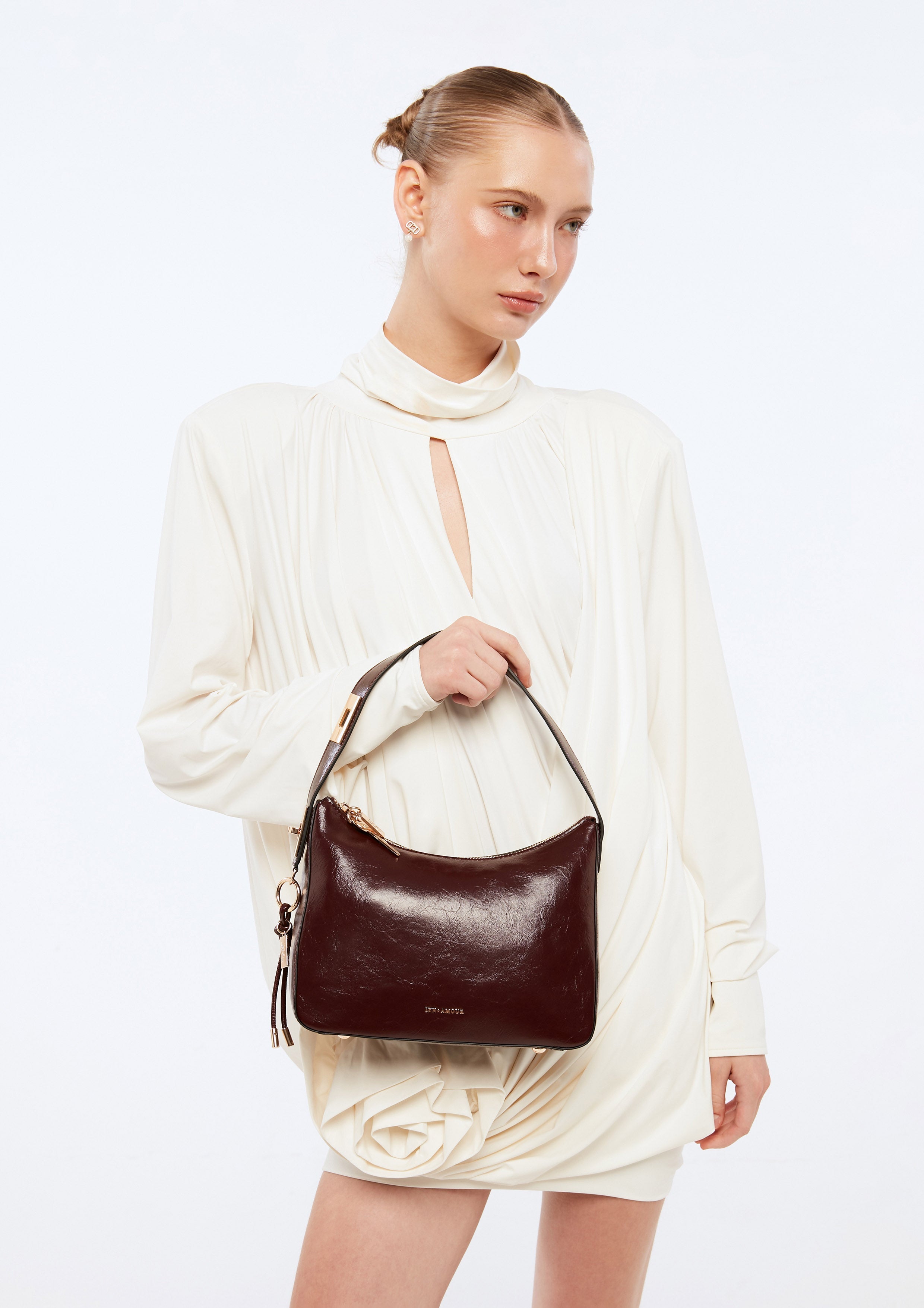 Cora  M Shoulder Bag - Dark Red