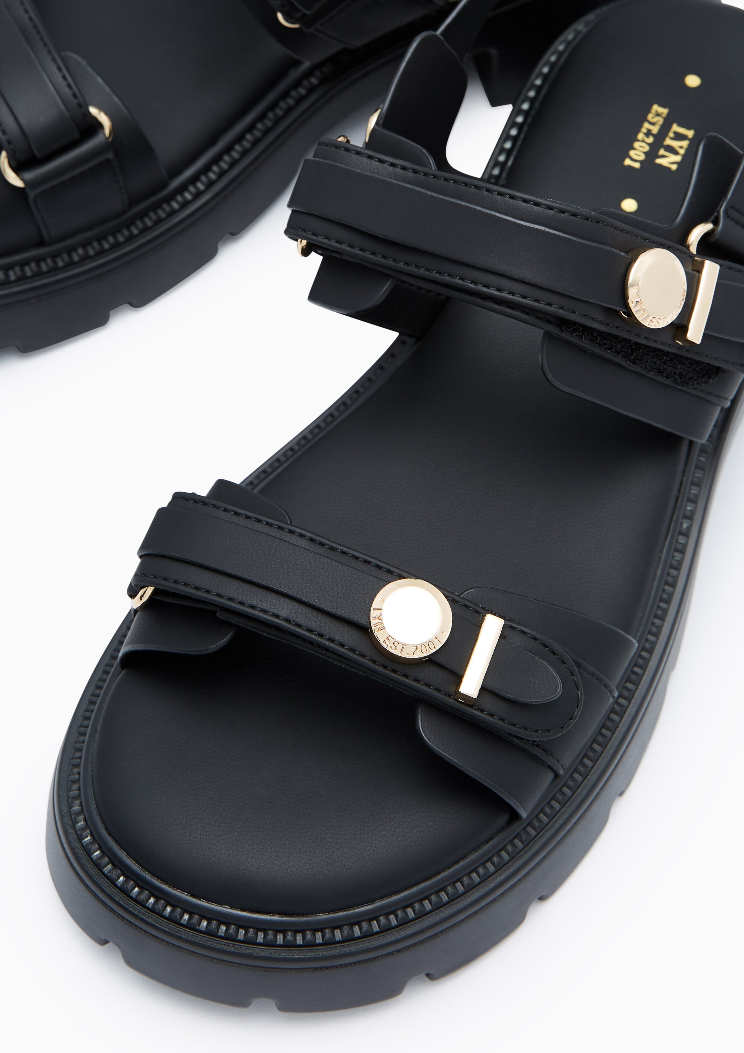 Anderson Platform Flats And Sandals - Black