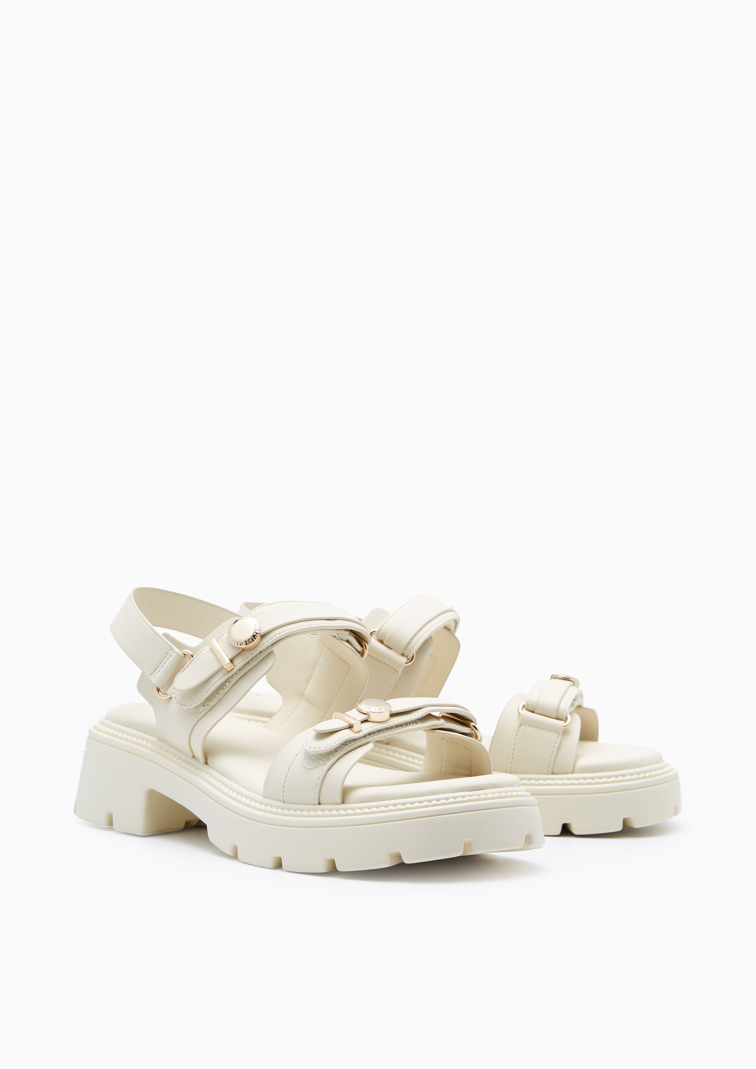 Anderson Platform Flats And Sandals - Ivory