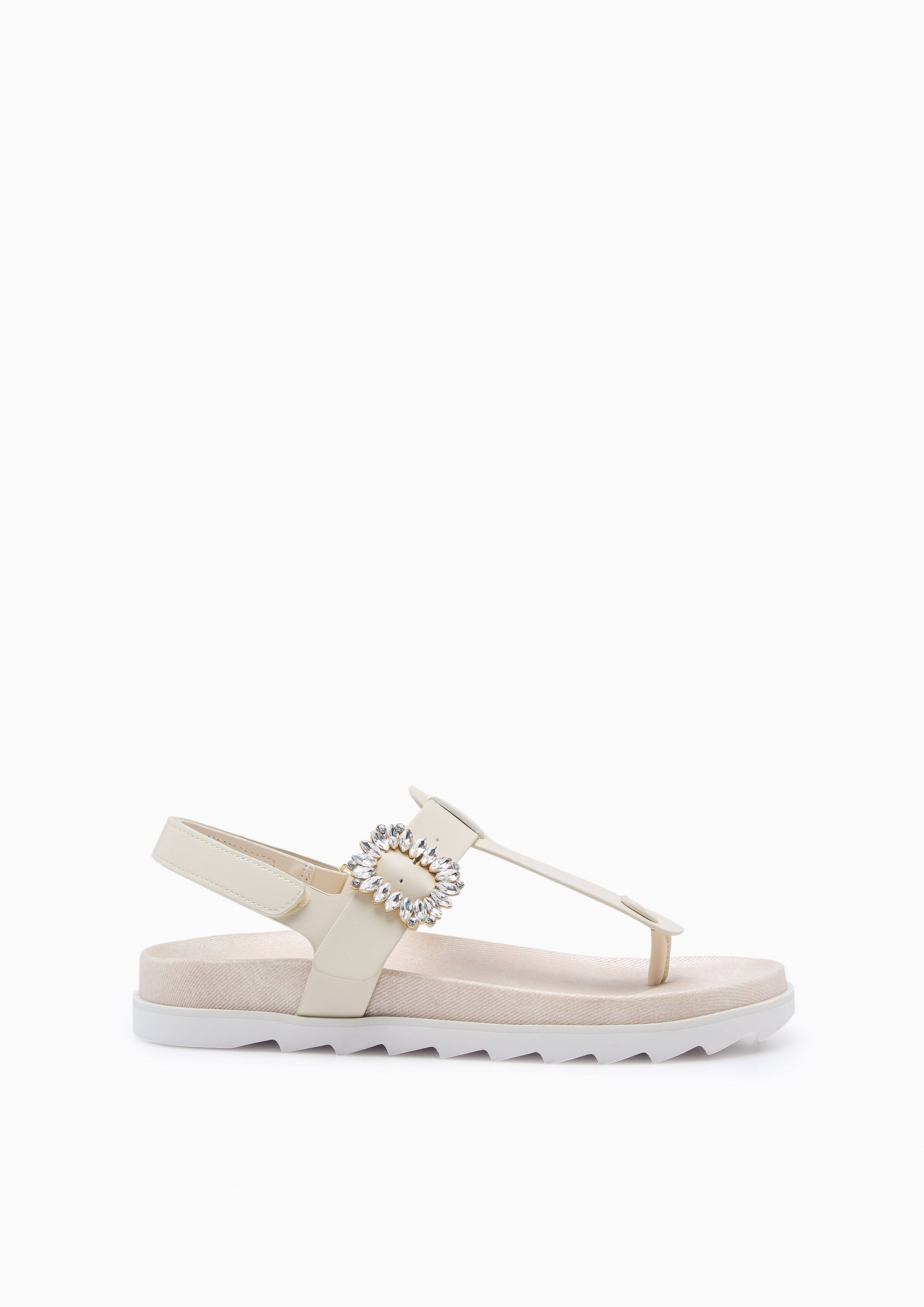 Veeni Thong Flats And Sandals - Ivory