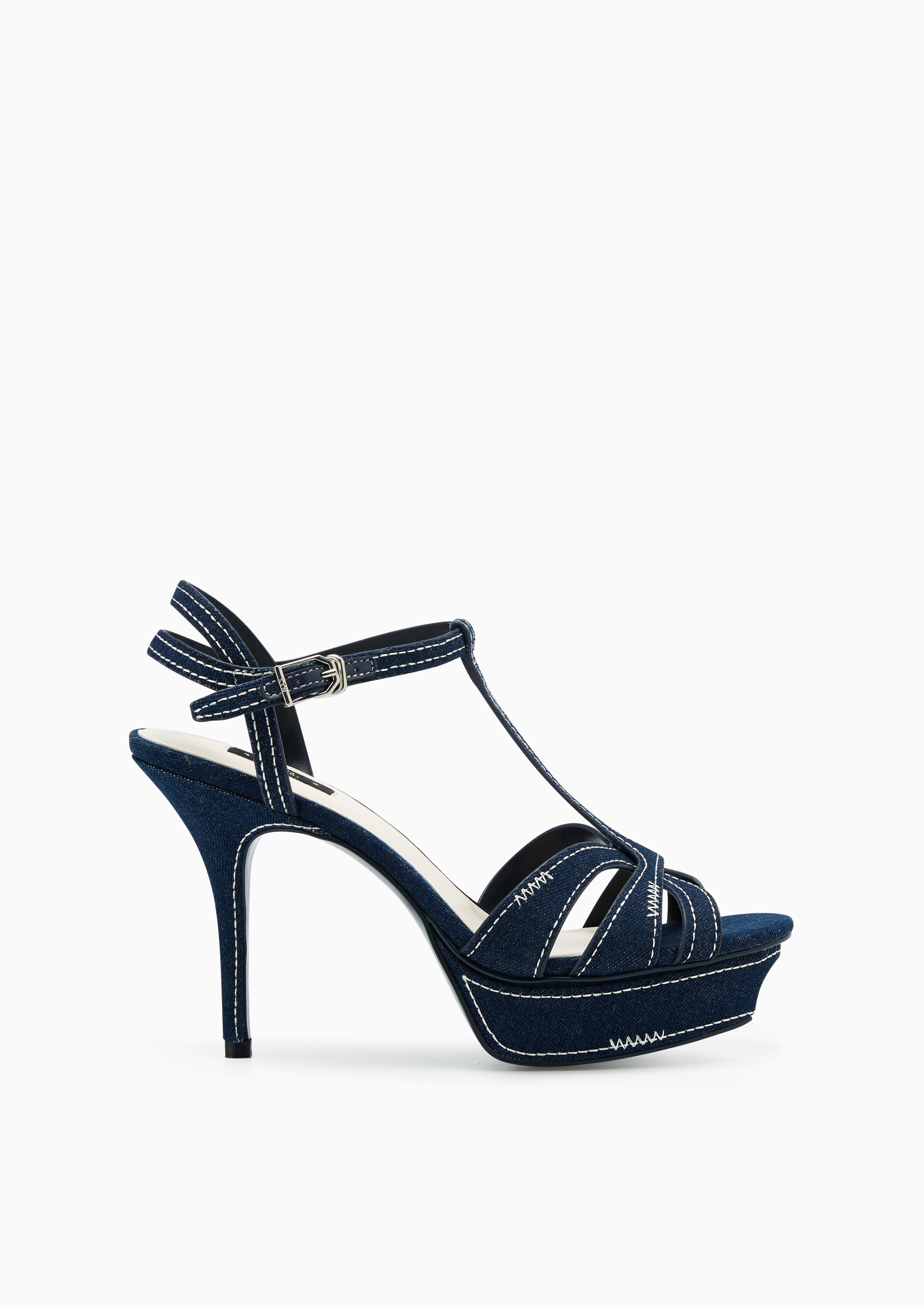 Sabella Stitched Flats And Sandals - Dark Blue
