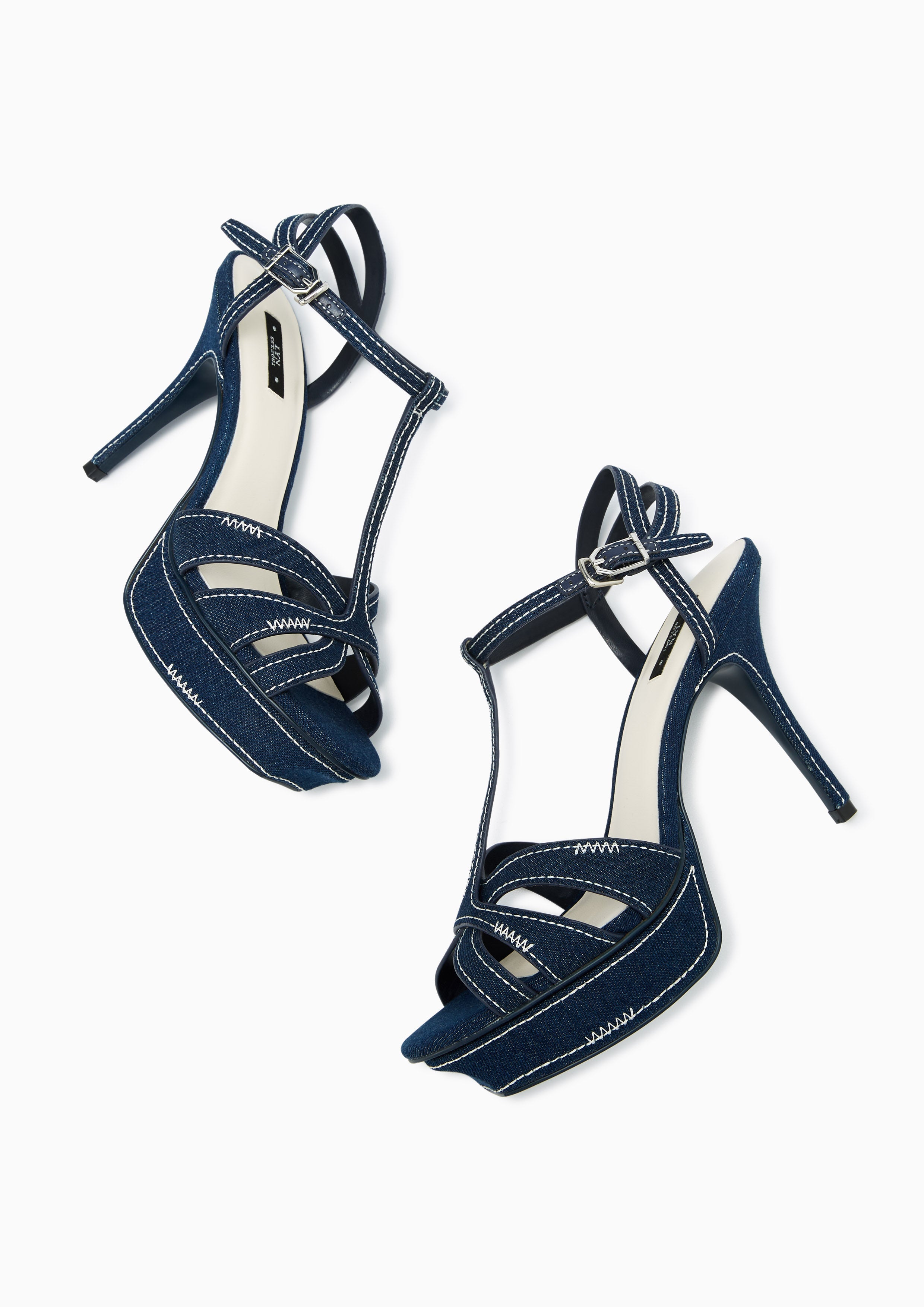 Sabella Stitched Flats And Sandals - Dark Blue