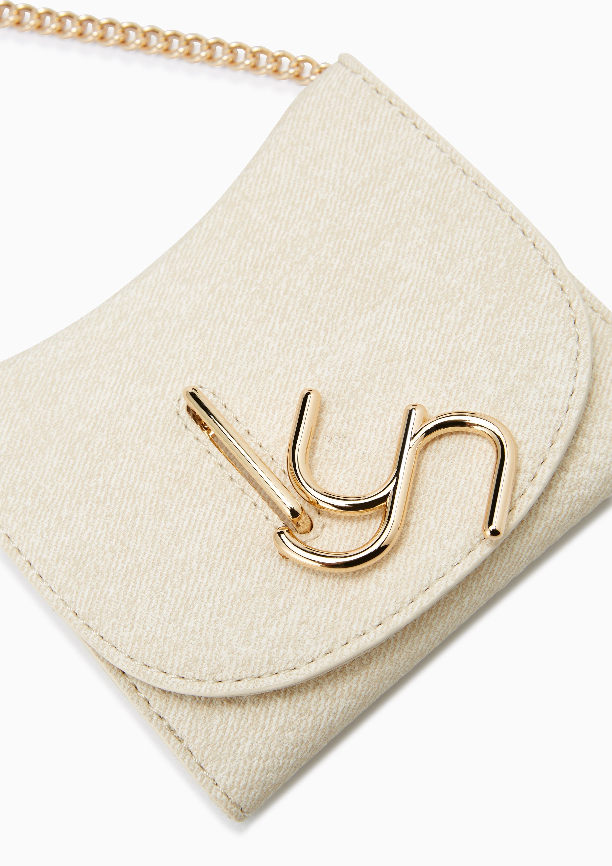 Horsy Short Wallet On Chain - Biege Variation 2