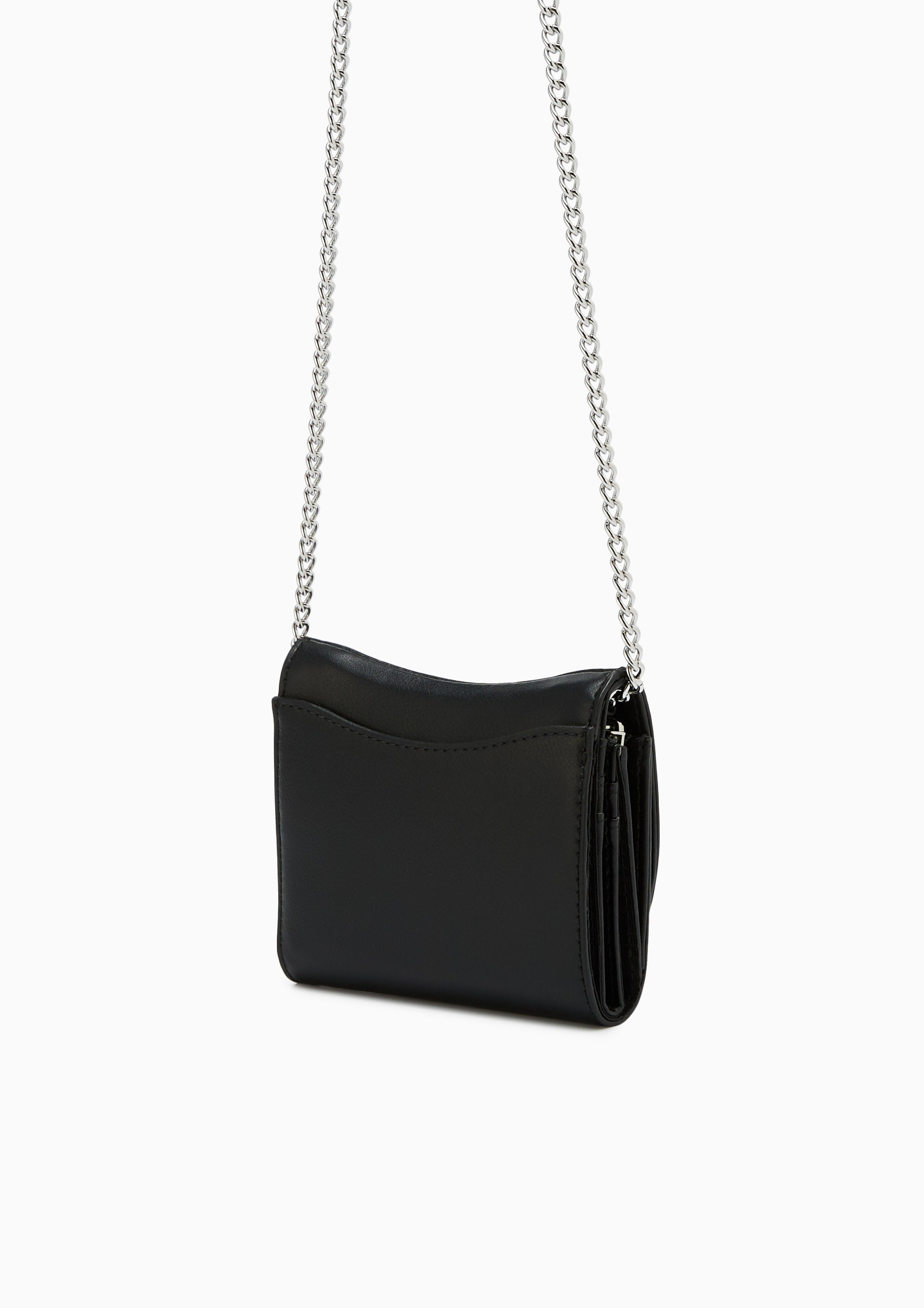Horsy Short Wallet On Chain - Black