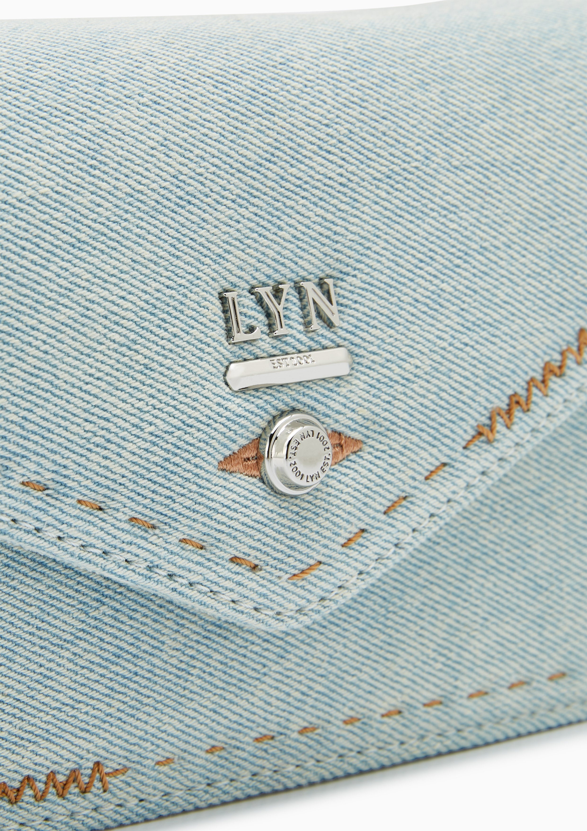 Re-Edit Stitched  Wallet On Chain - Light Blue