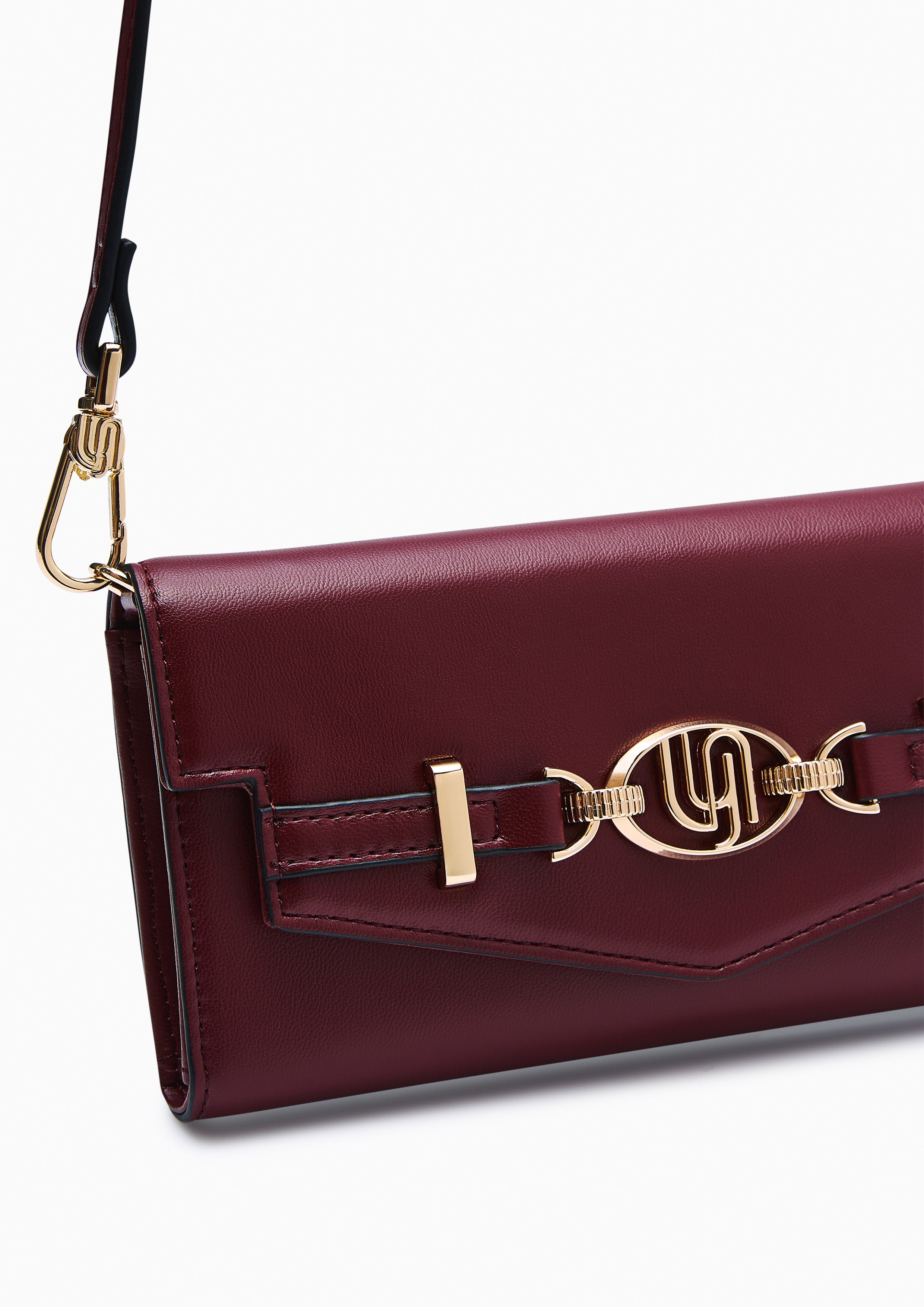 Madison Infinite Long  Wallet On Chain - Dark Red