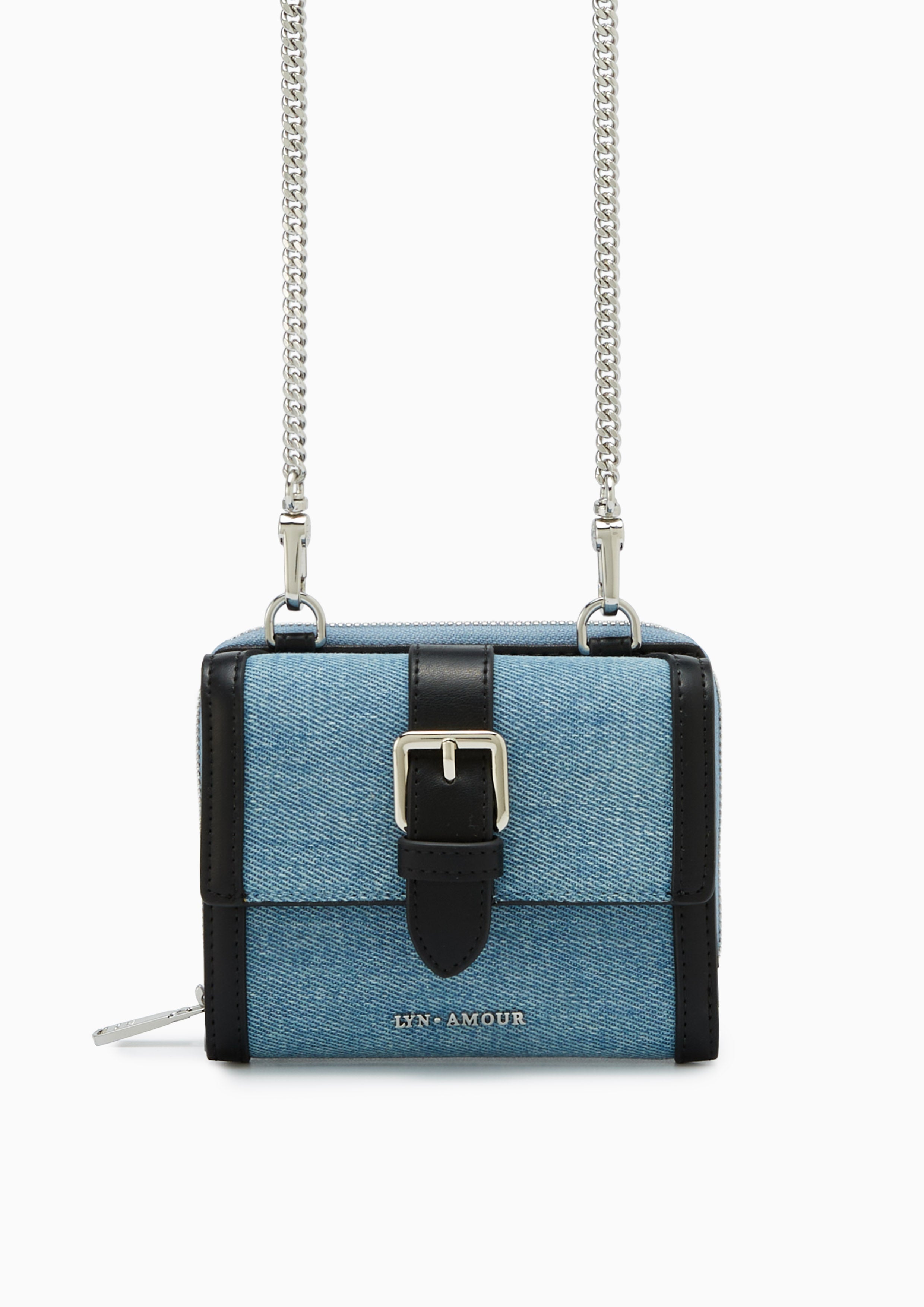 Mila Short Wallet On Chain - Blue Variation 2