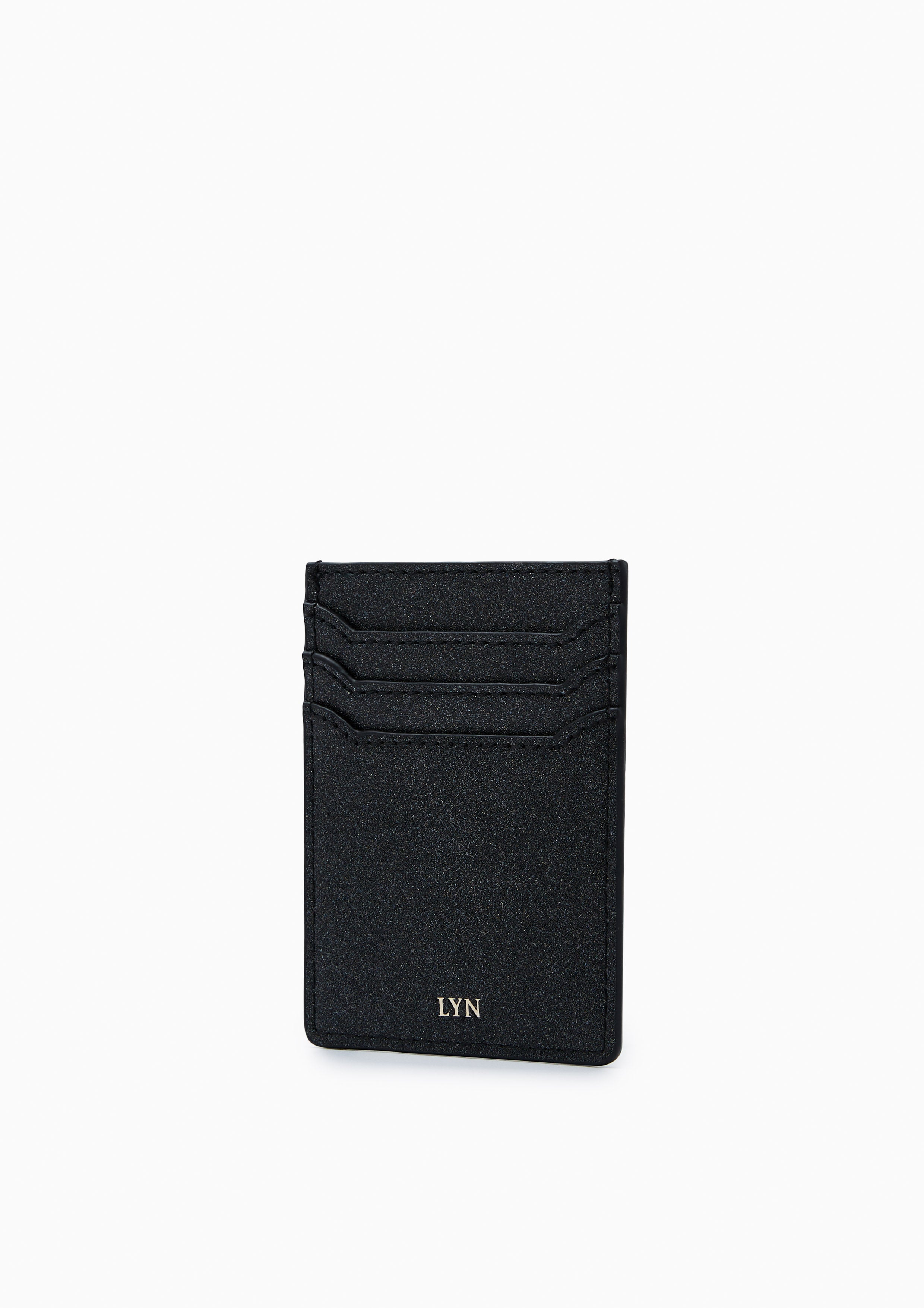 Astor Card Holder Wallet - Glitter Black