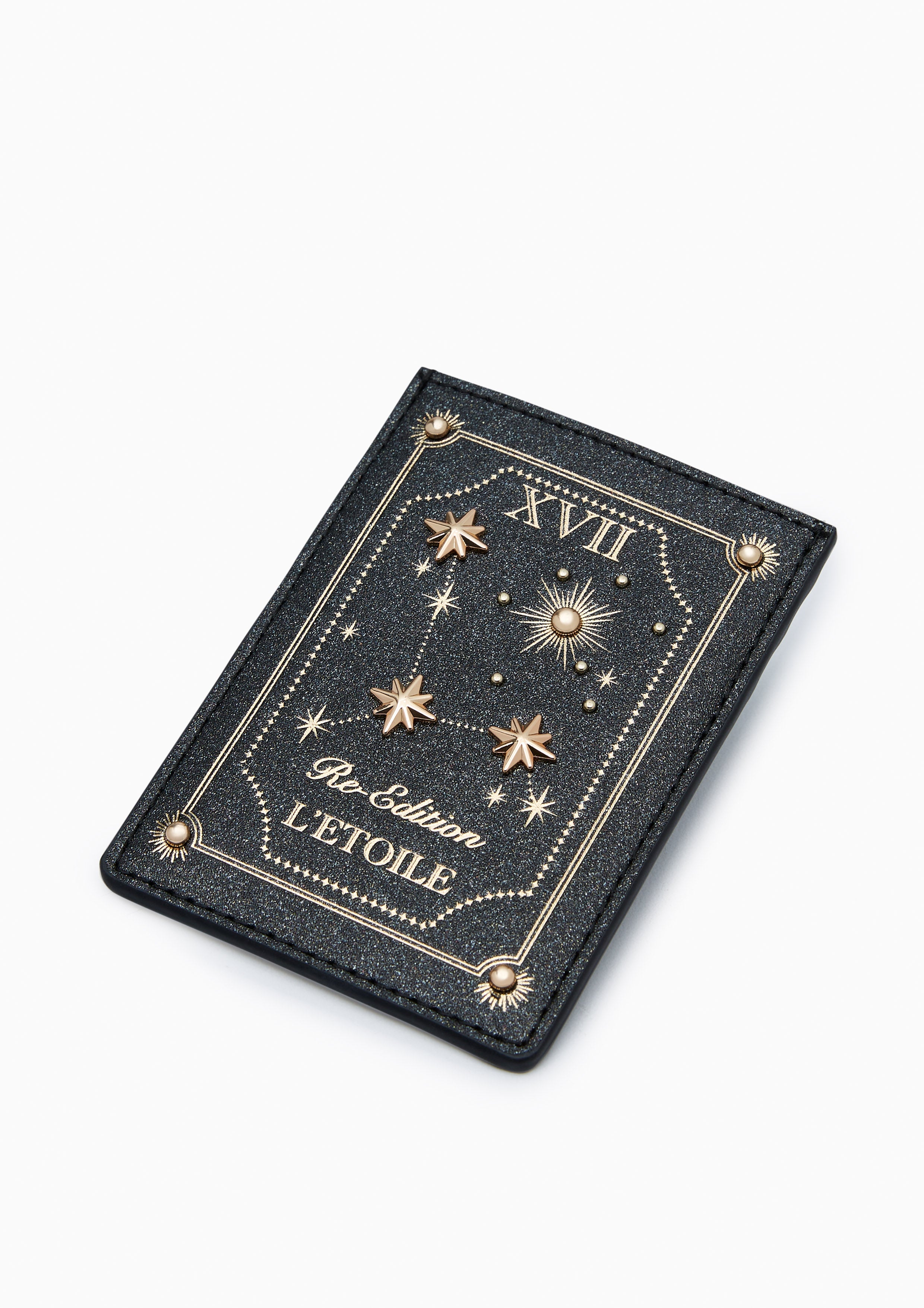 Astor Card Holder Wallet - Glitter Black