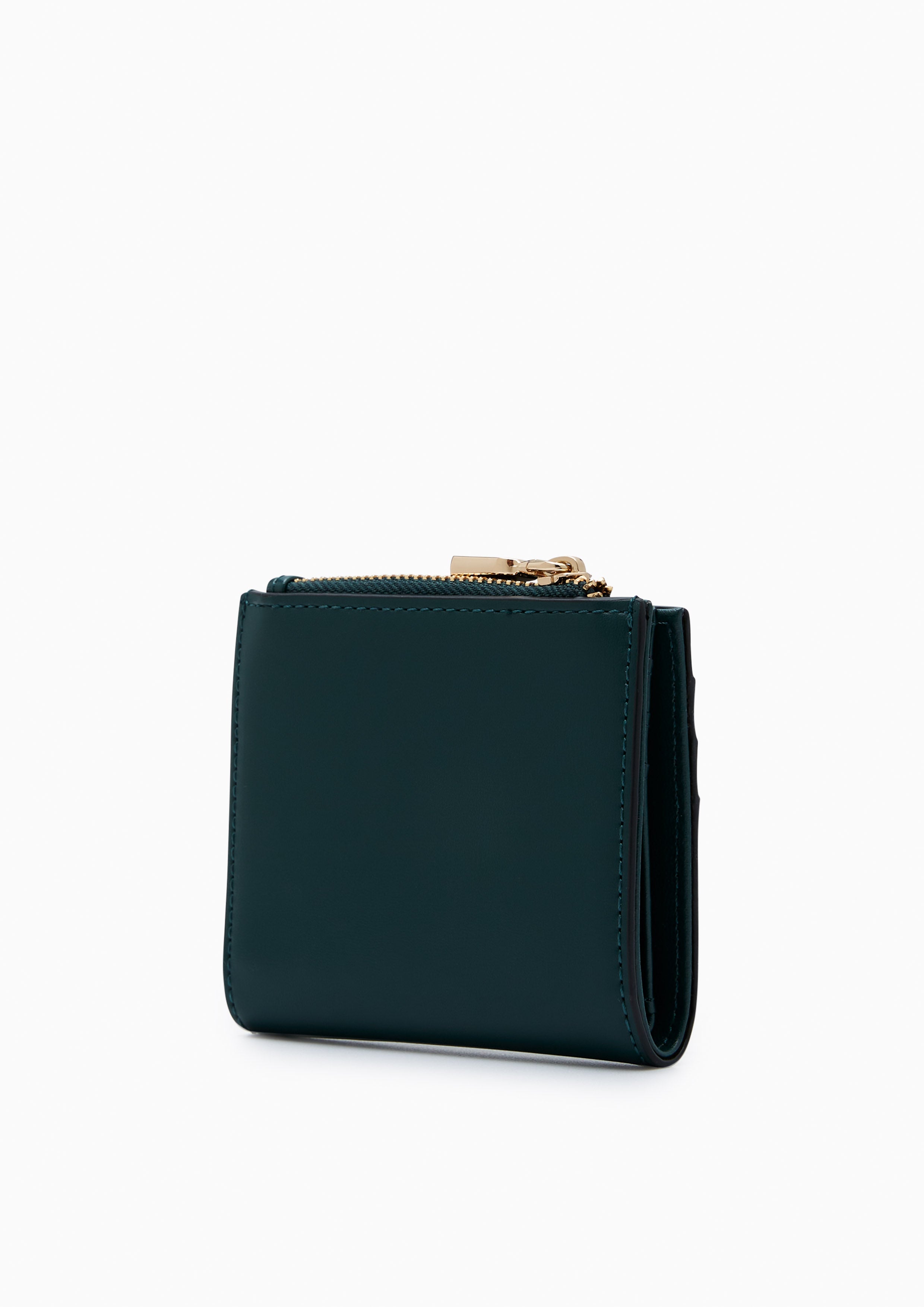 Re-Edit Slim Card Short Wallet - Dark Green