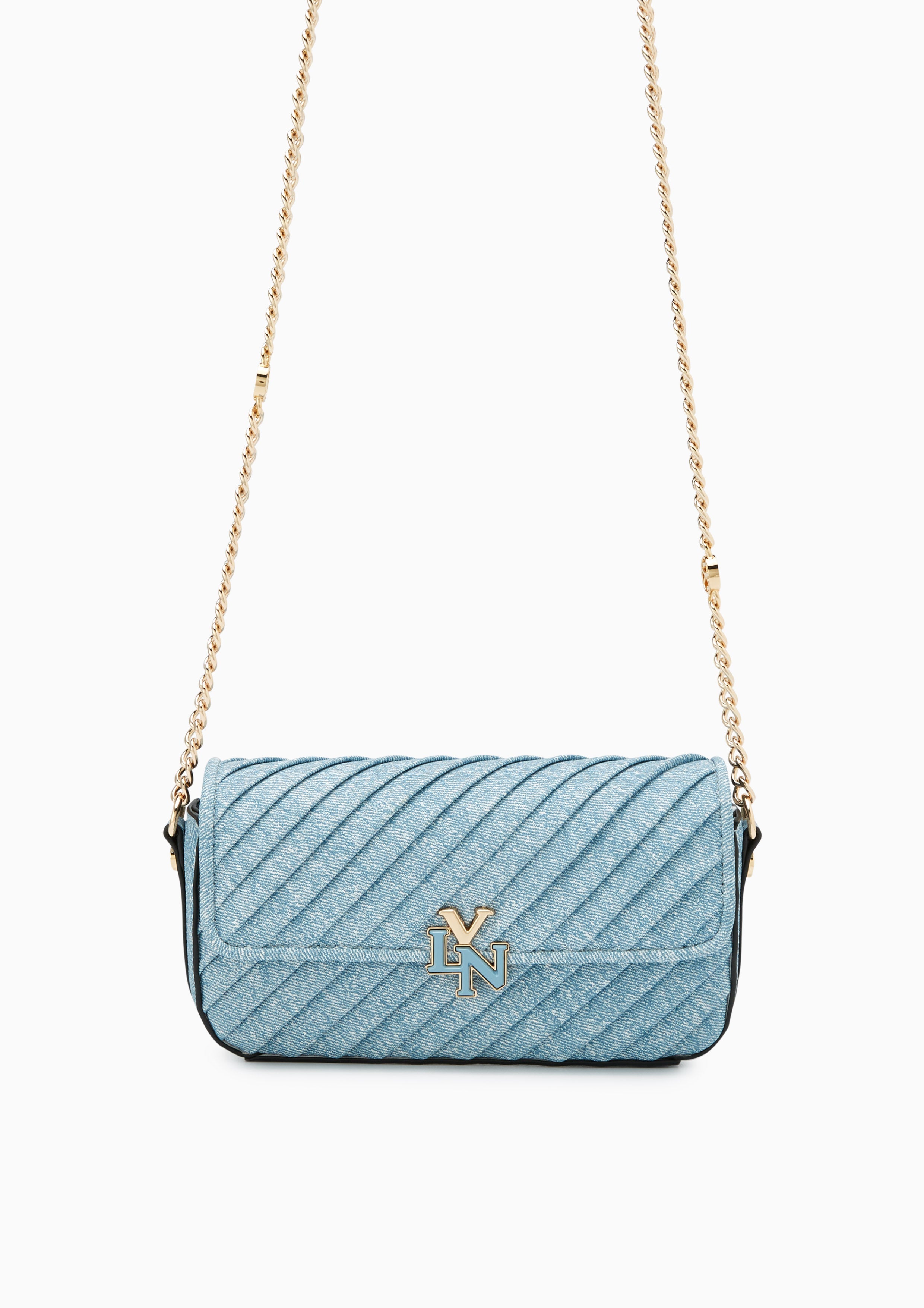 Pleat Rexha Phone Holder Wallet On Chain - Blue Variation 2