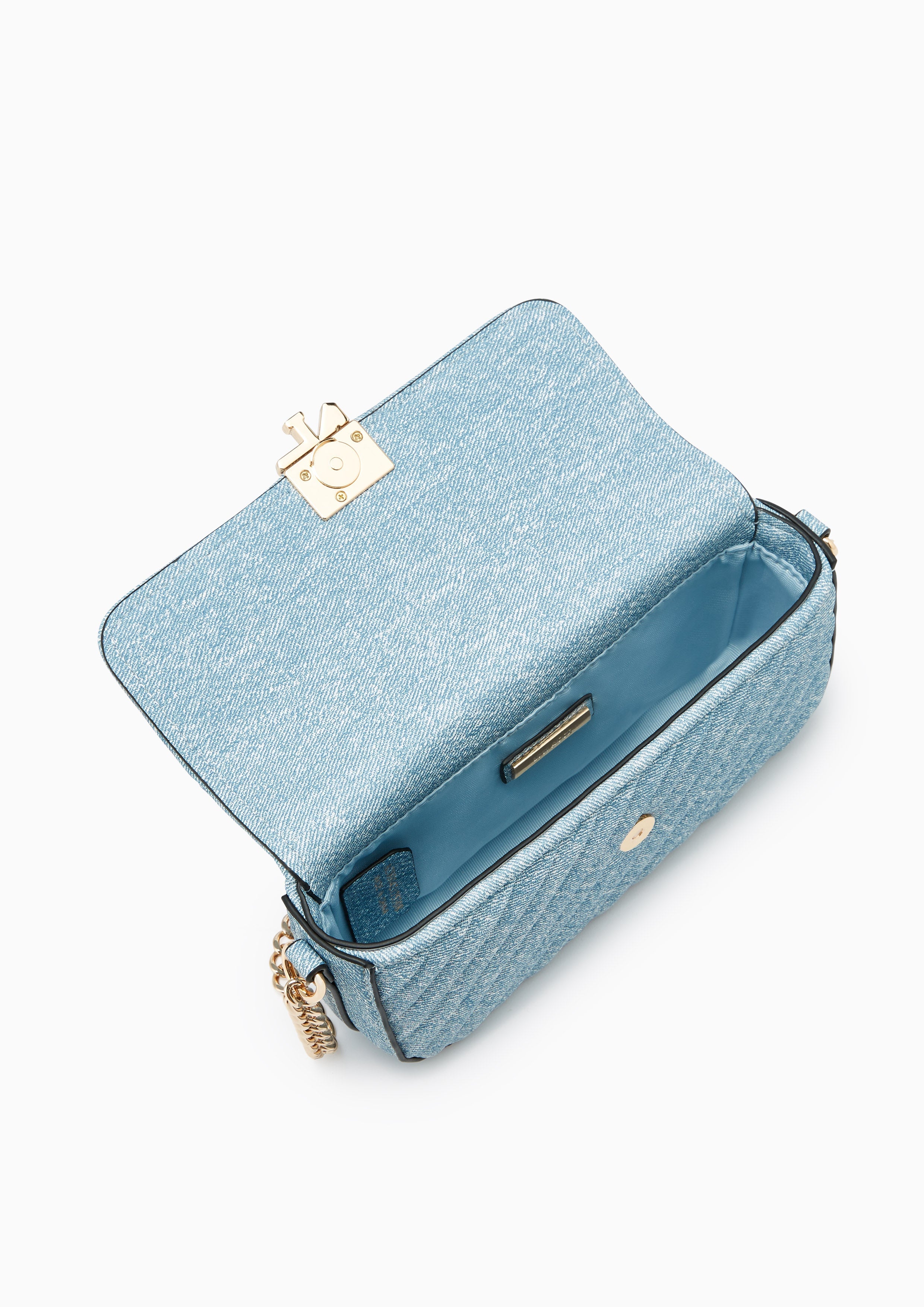 Pleat Rexha Phone Holder Wallet On Chain - Blue Variation 2