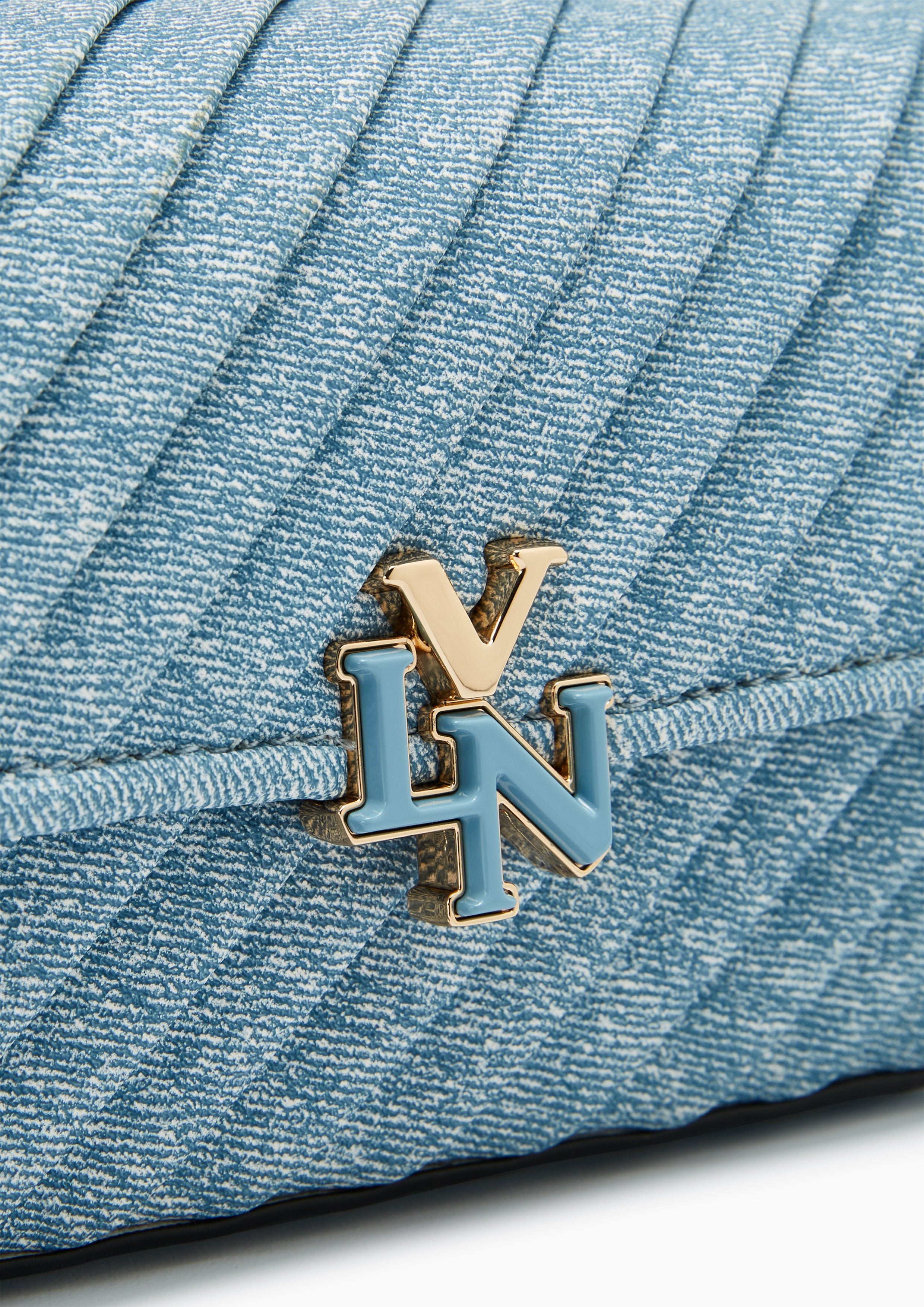 Pleat Rexha Phone Holder Wallet On Chain - Blue Variation 2
