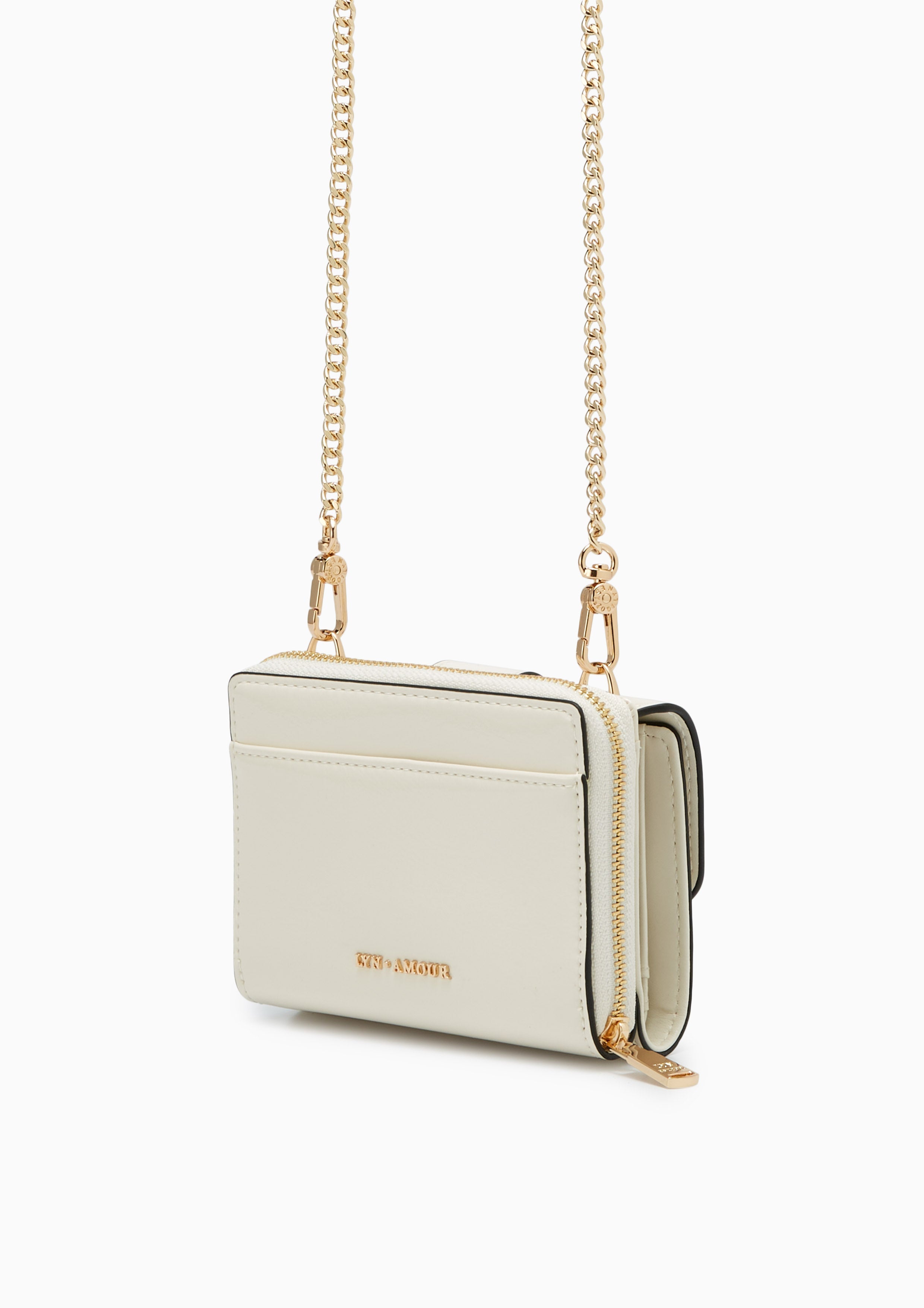 Venus Short Wallet On Chain - Ivory