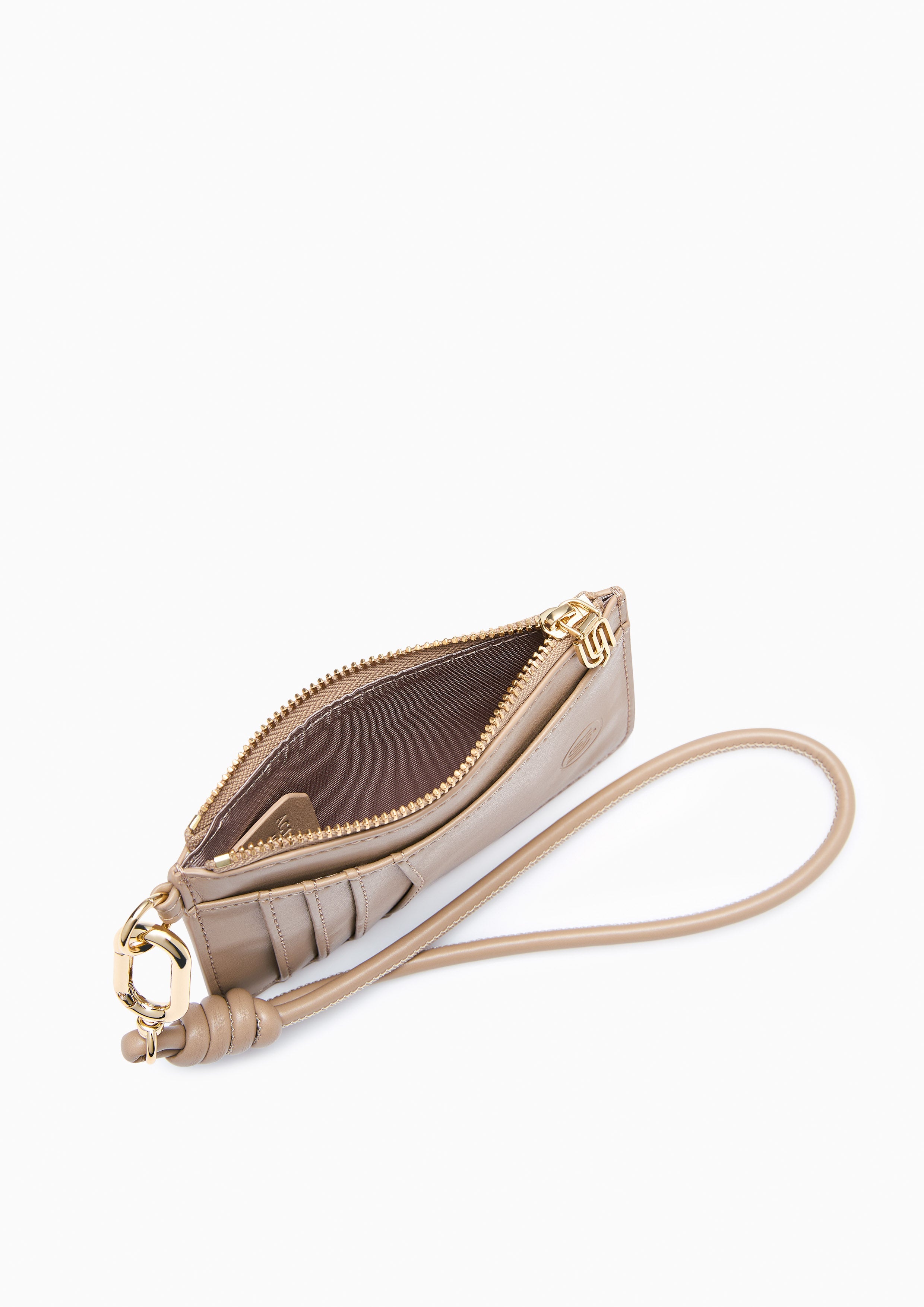 Pillow Card Holder Wallet - Light Brown