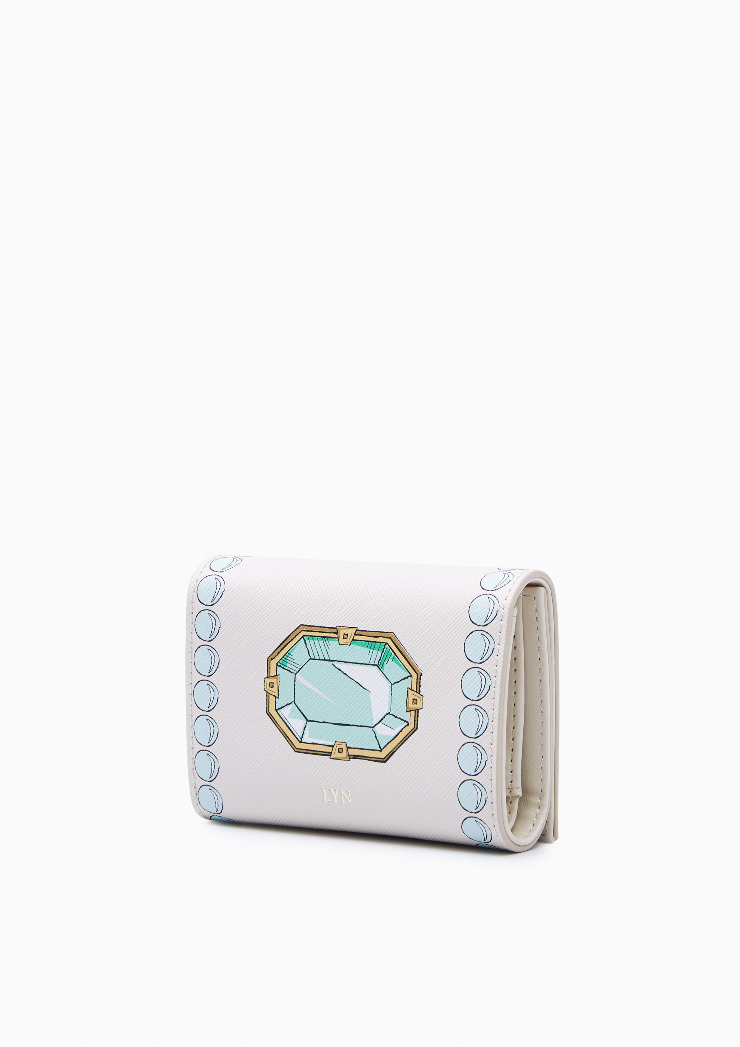 Treasure Semi Wallet - Printed Ivory