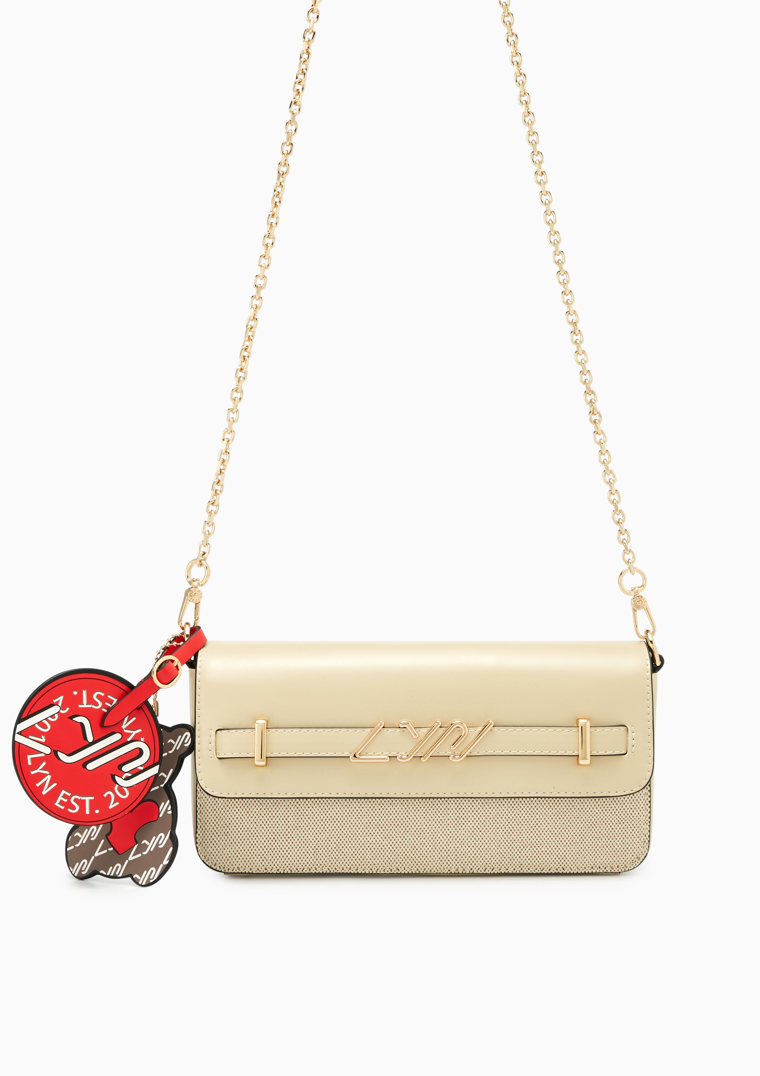 Glenny  Wallet On Chain - Light Beige