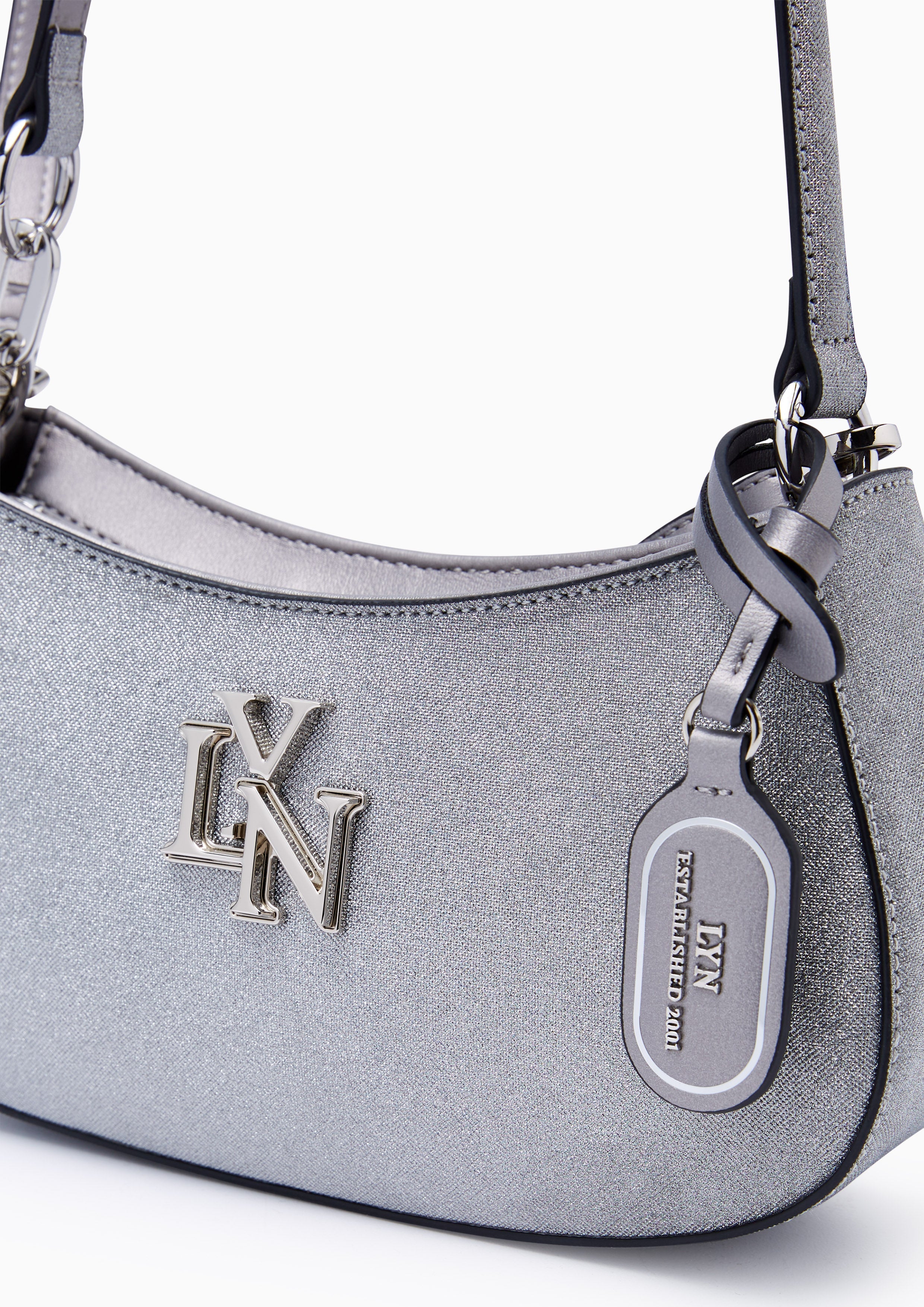 New Gastonia Rita Glitter Shoulder Bag - Glitter Grey