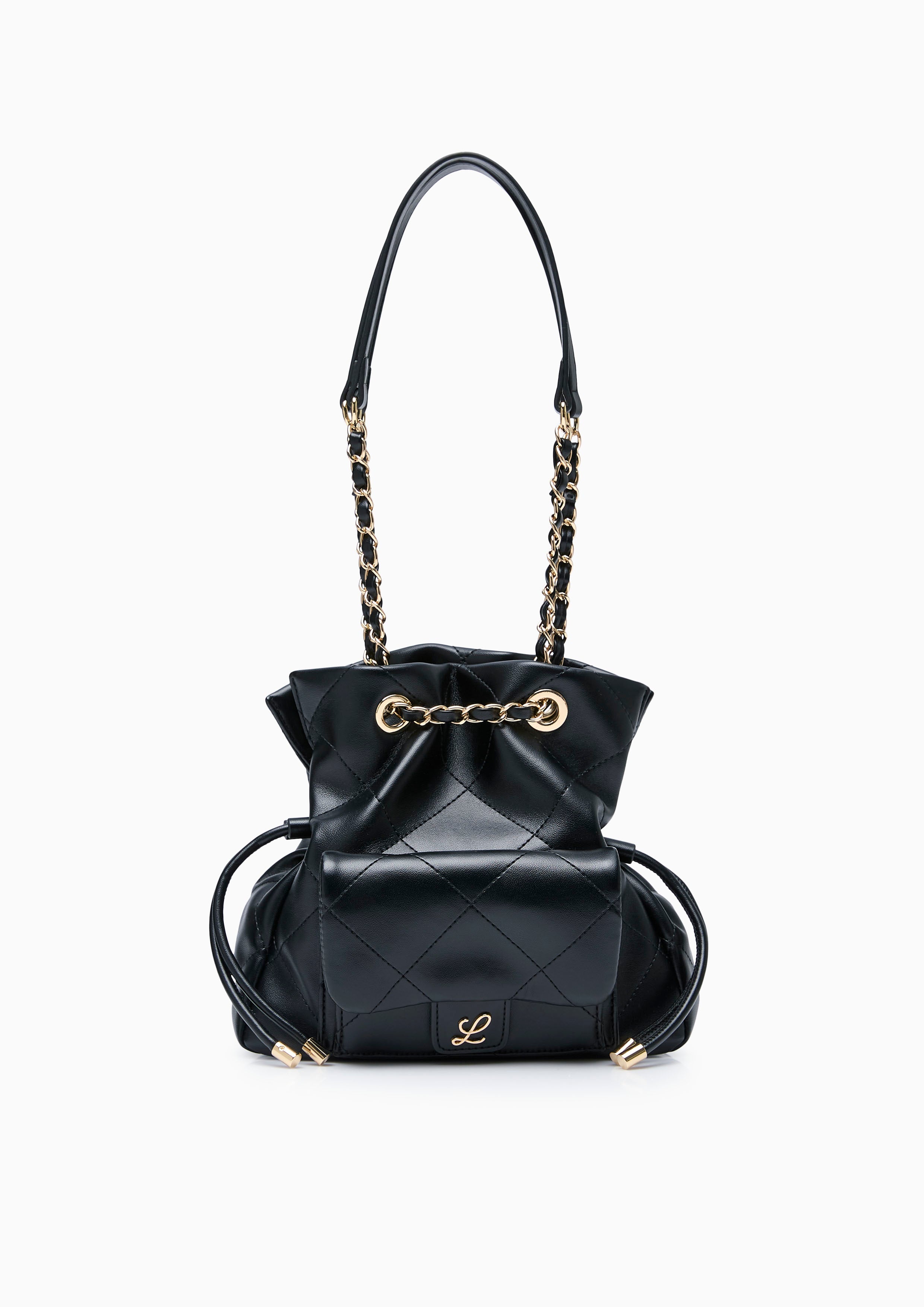 Destiny Ii Drawstring Bucket Bag - Black