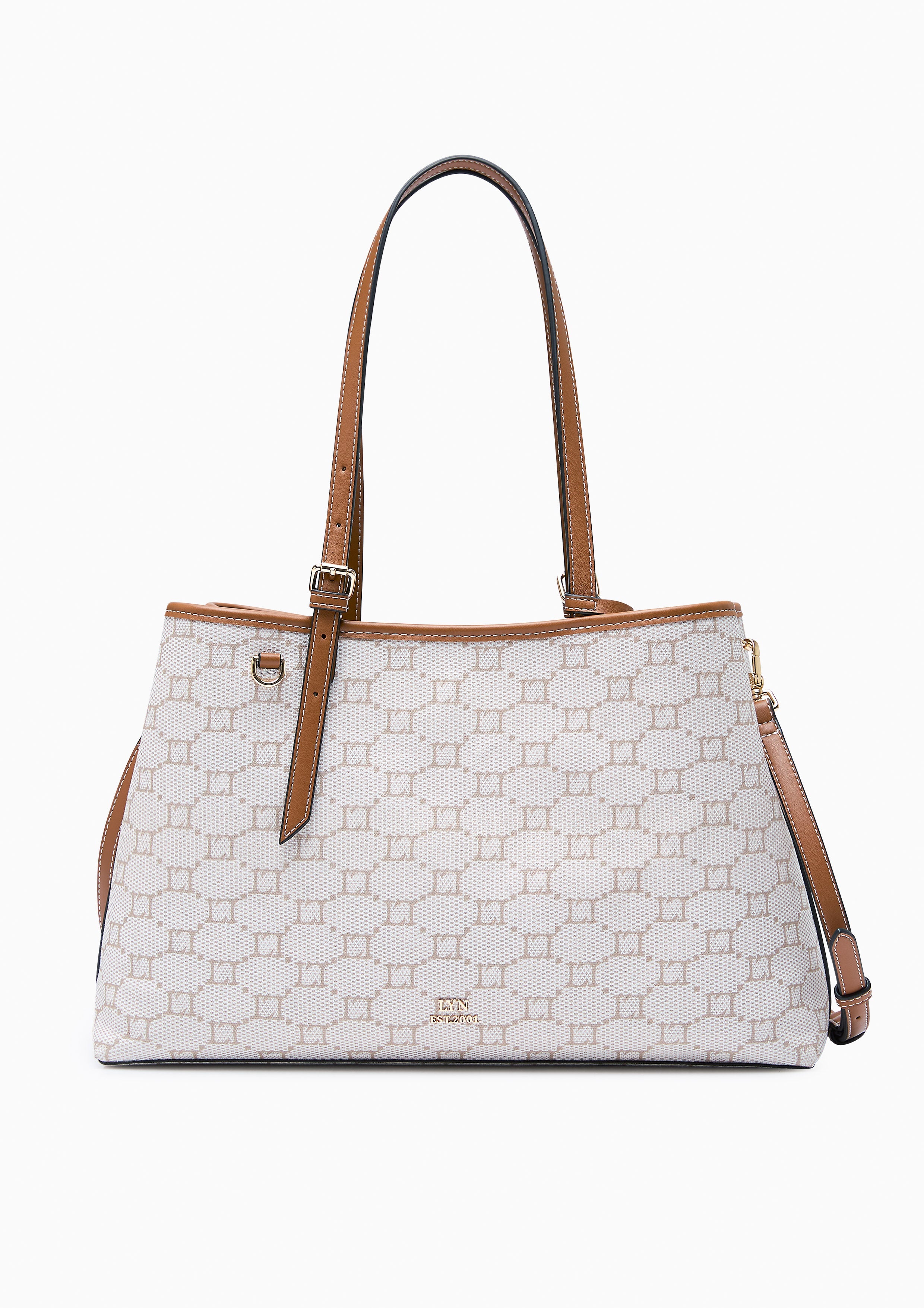 Serif  XL Tote Bag - Printed Tan