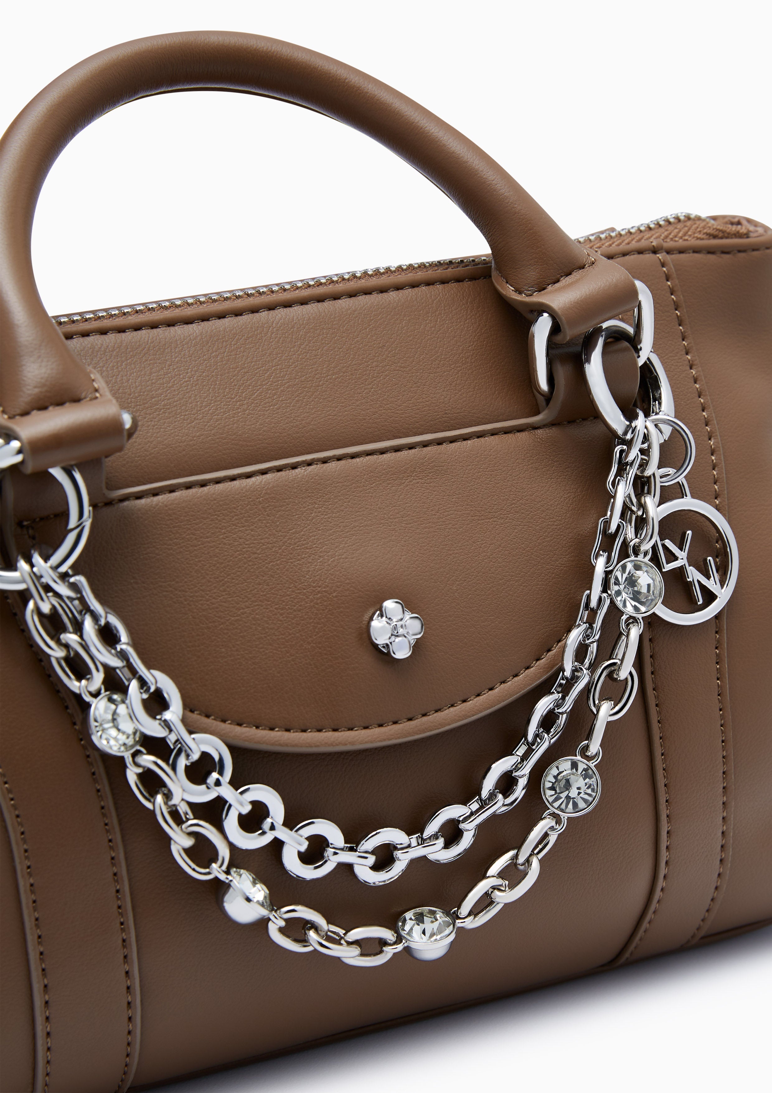 Joe Handle Handbag - Brown