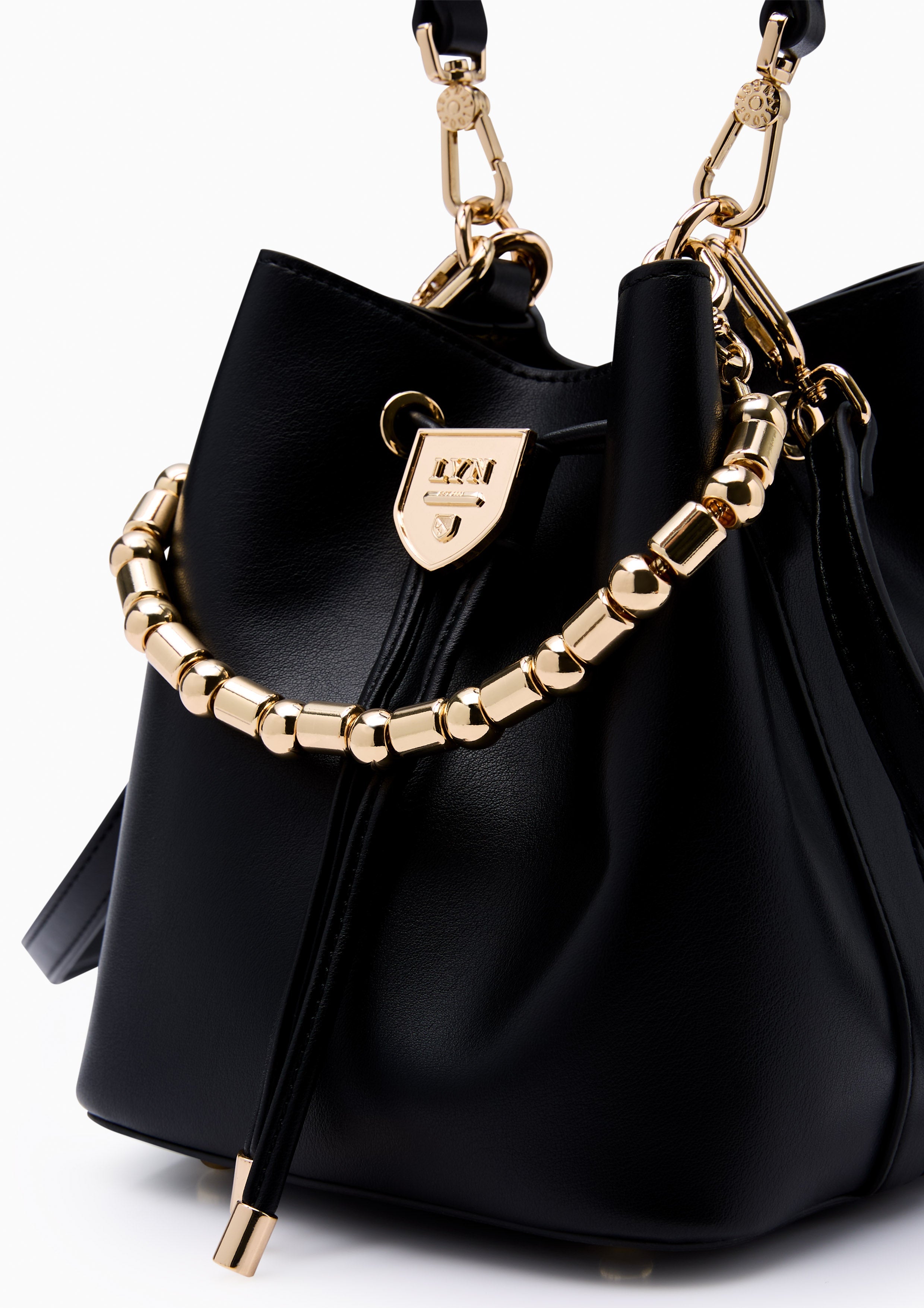 Re-Edit Gastby Carina S Bucket Bag - Black