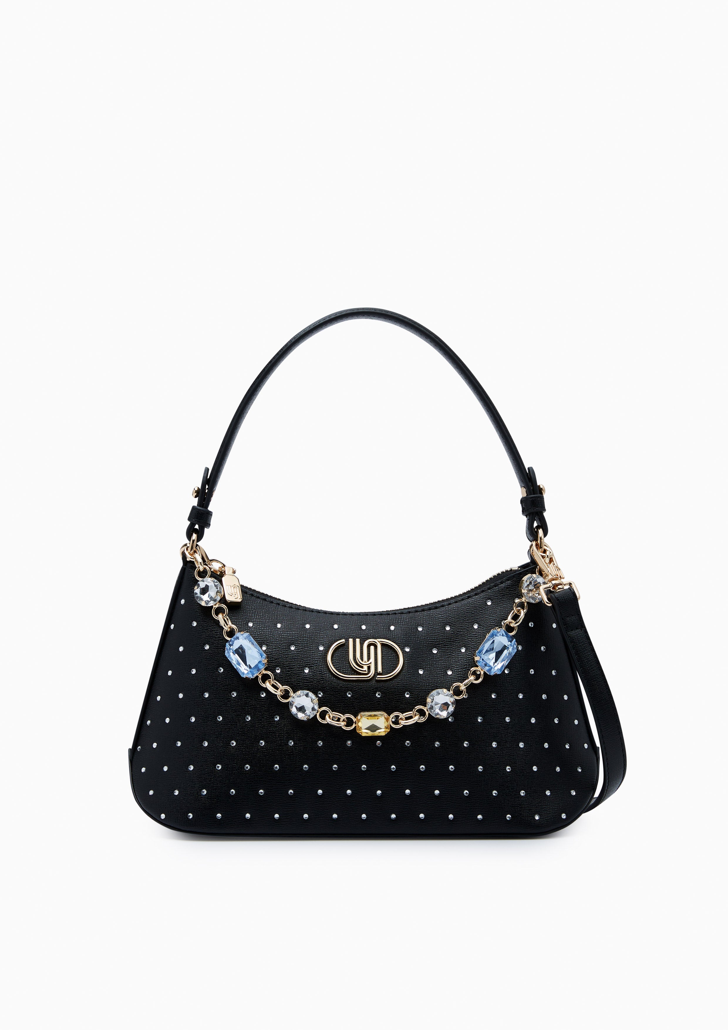 Nova Diamond Infinite S Shoulder Bag - Black