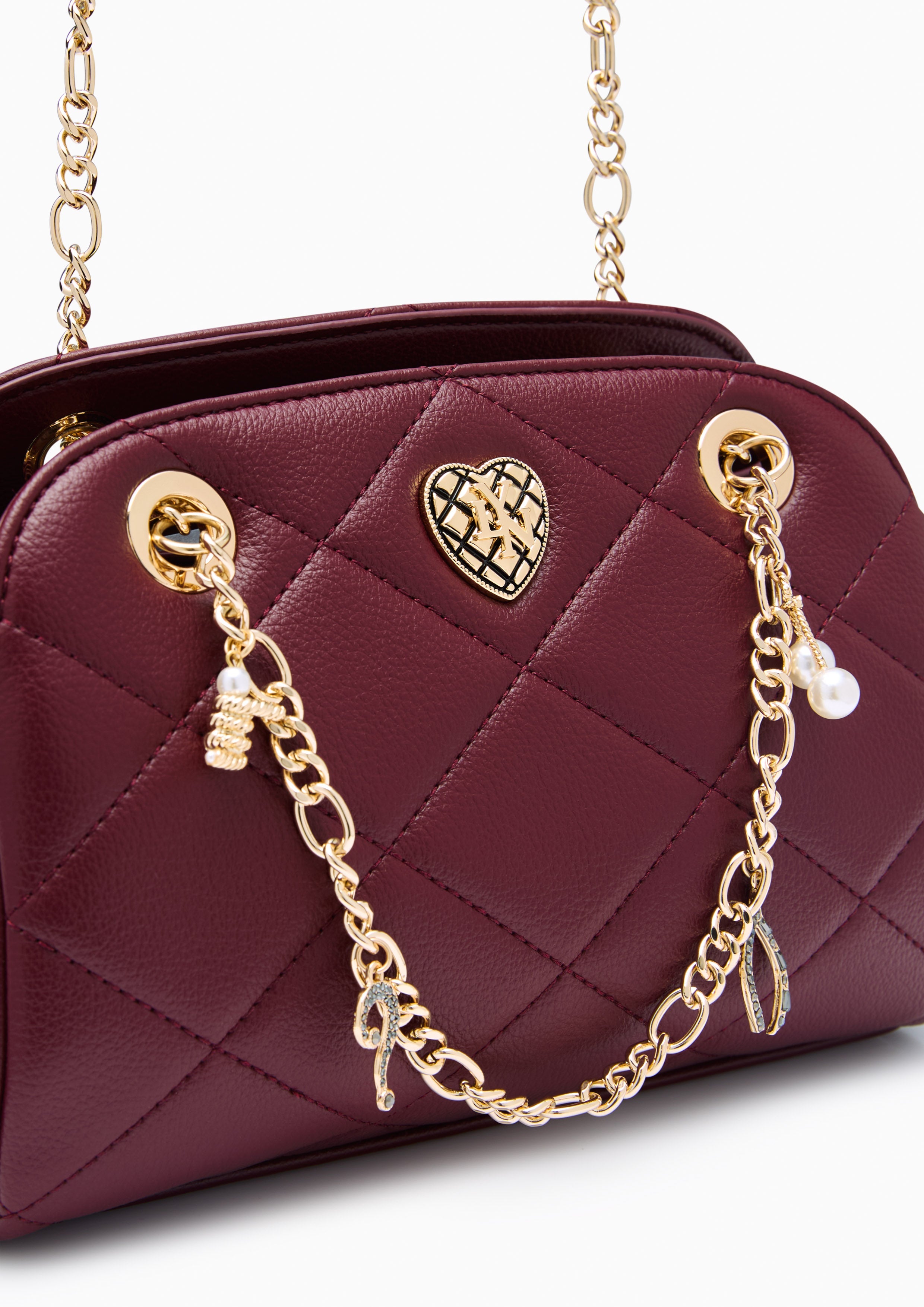 Casey Mini  Shoulder Bag - Dark Red