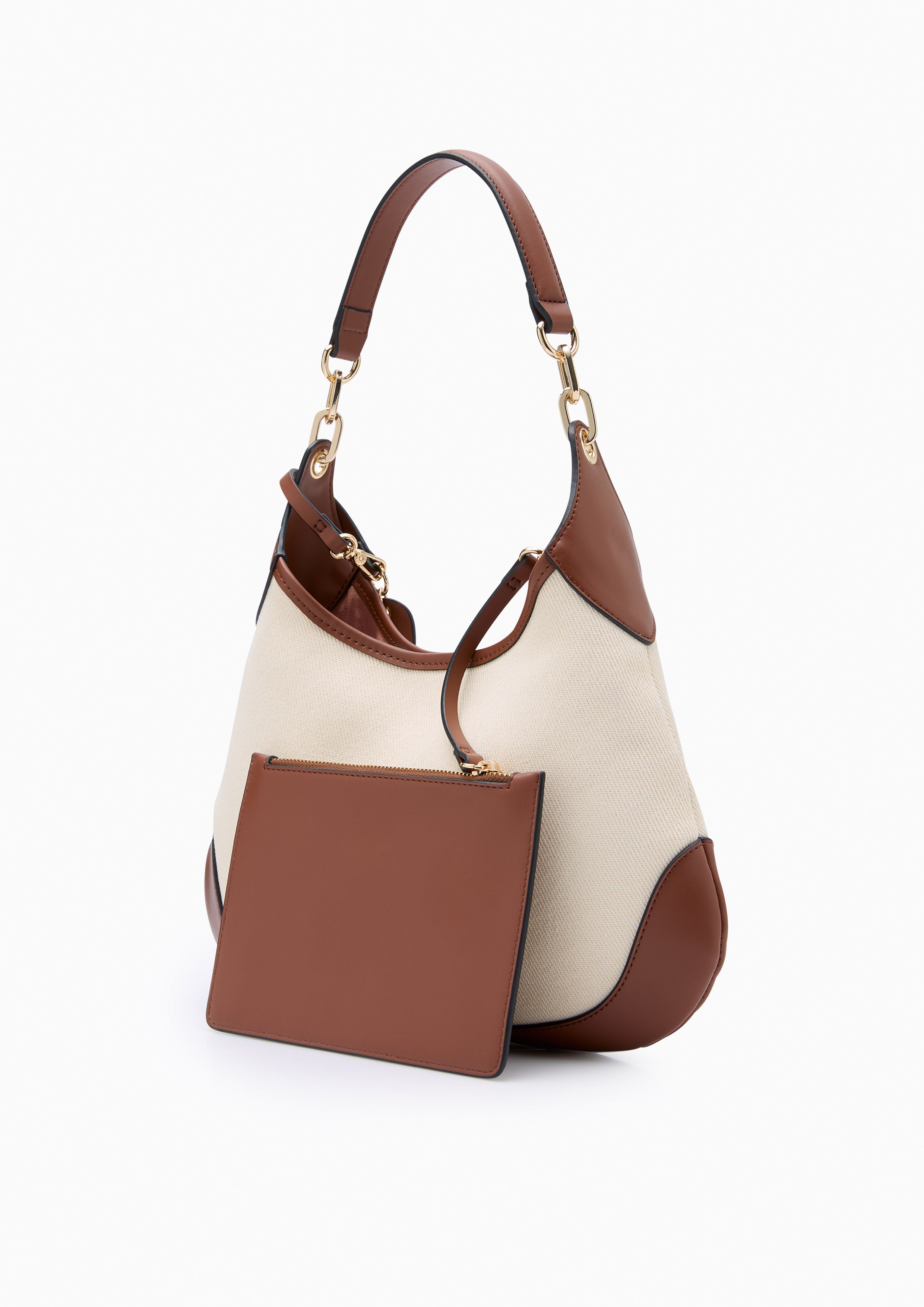 Neva Hobo Crossbody Bag - Beige