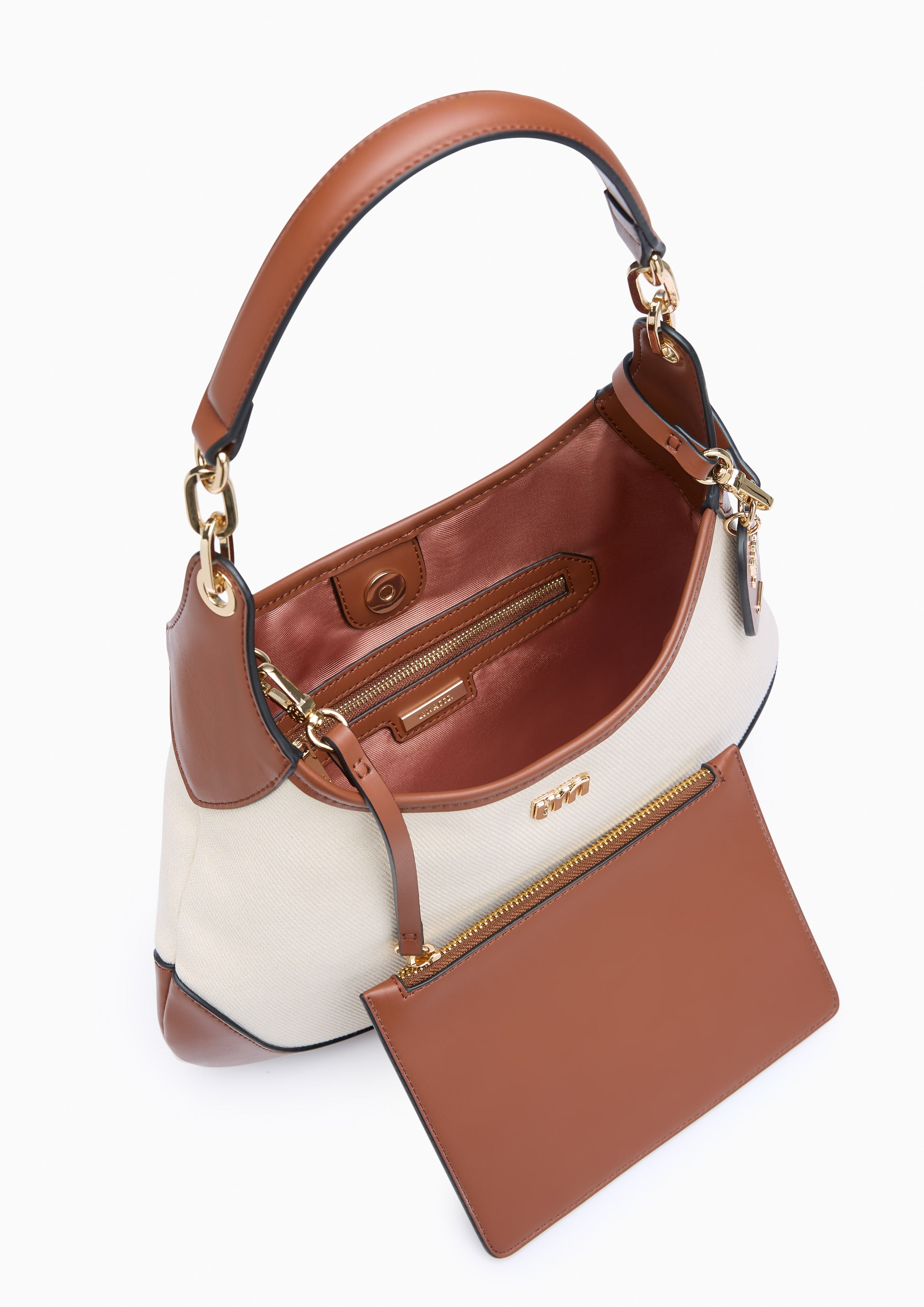 Neva Hobo Crossbody Bag - Beige