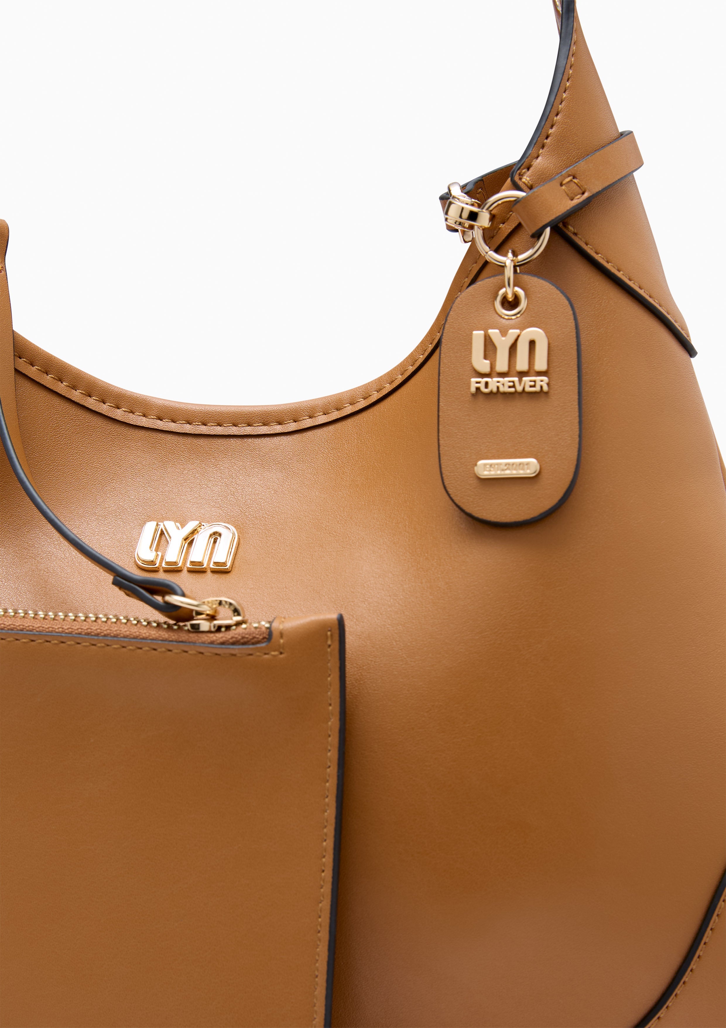 Neva Hobo Crossbody Bag - Caramel