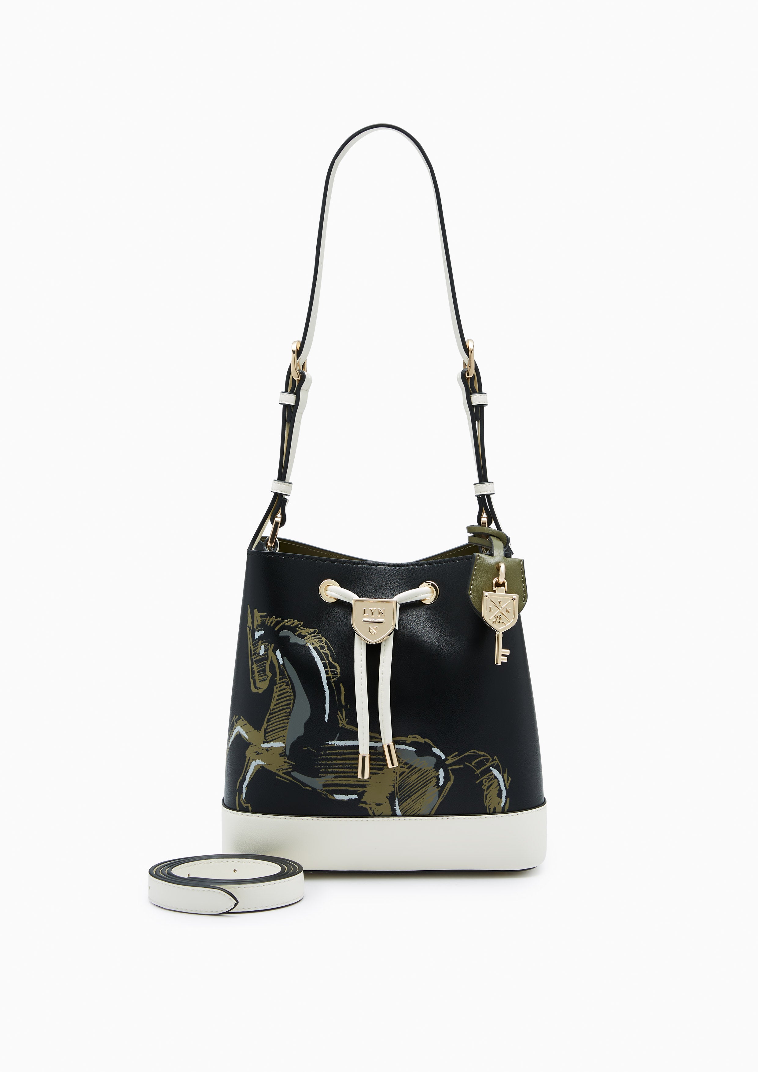 Re-Edit Mustang  M Bucket Bag - Black