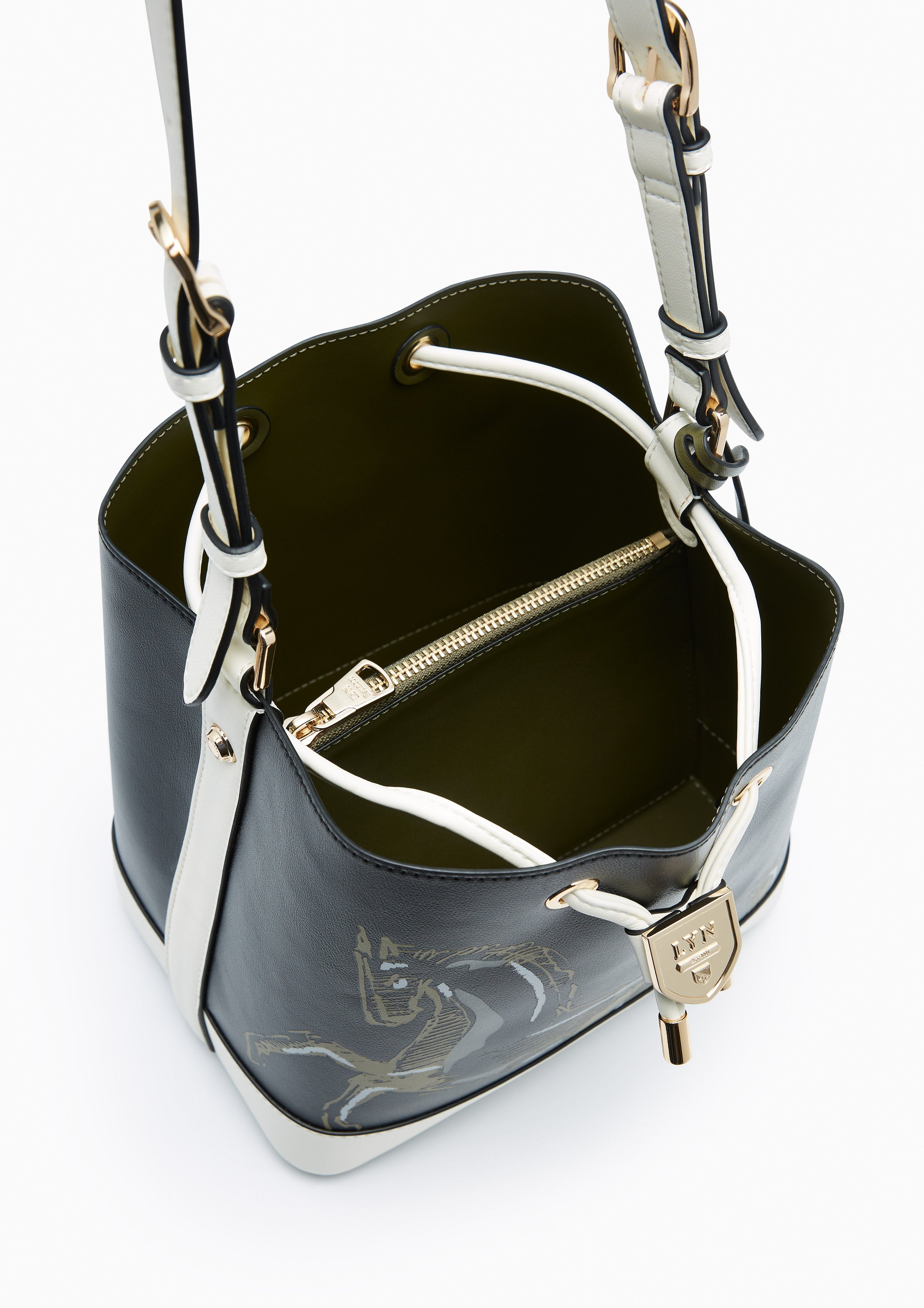 Re-Edit Mustang  M Bucket Bag - Black