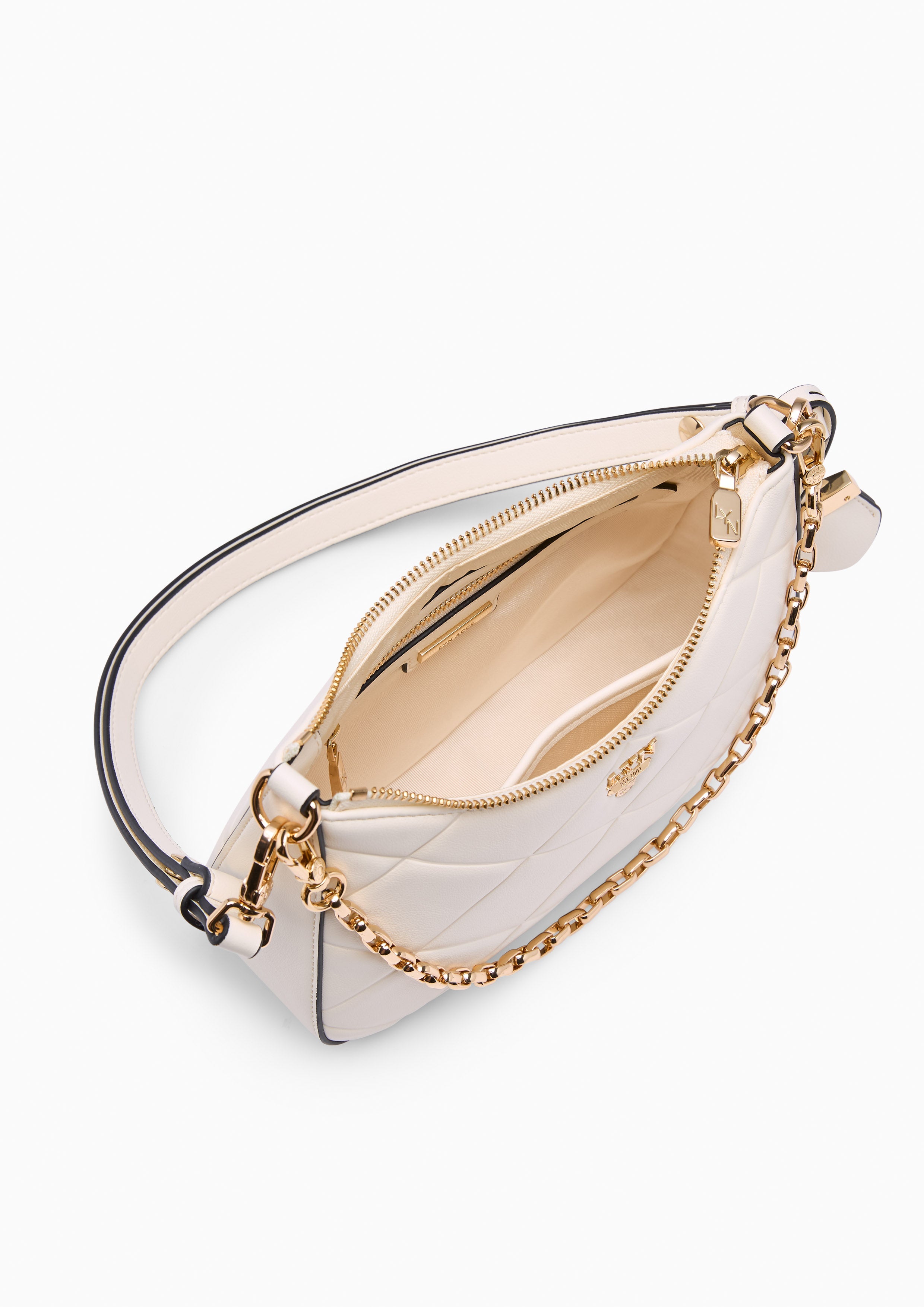 Re-Edit Rosee Quilt S Shoulder Bag - Ivory