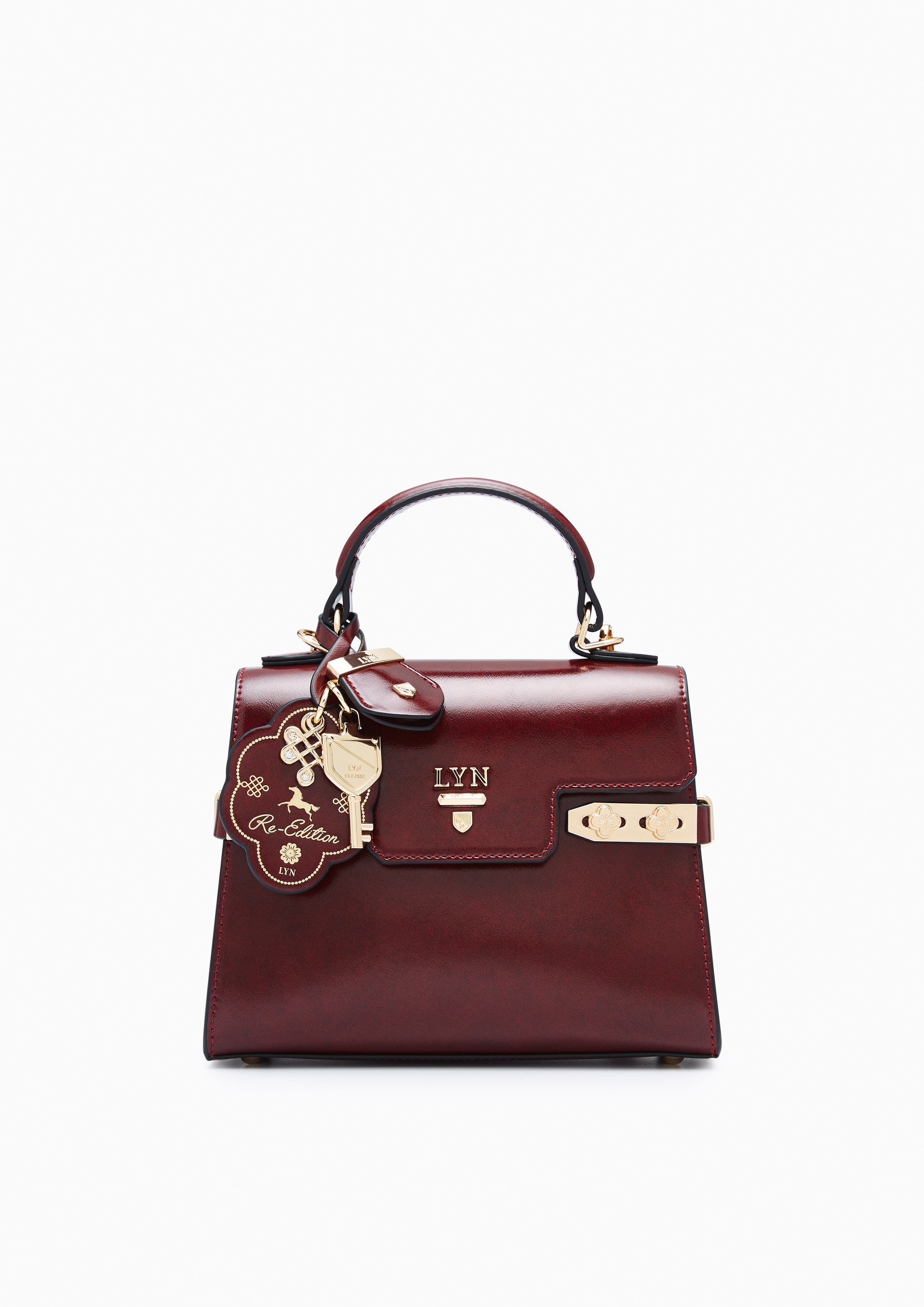 Re-Edit Bliss Top Handle S Handbag - Dark Red