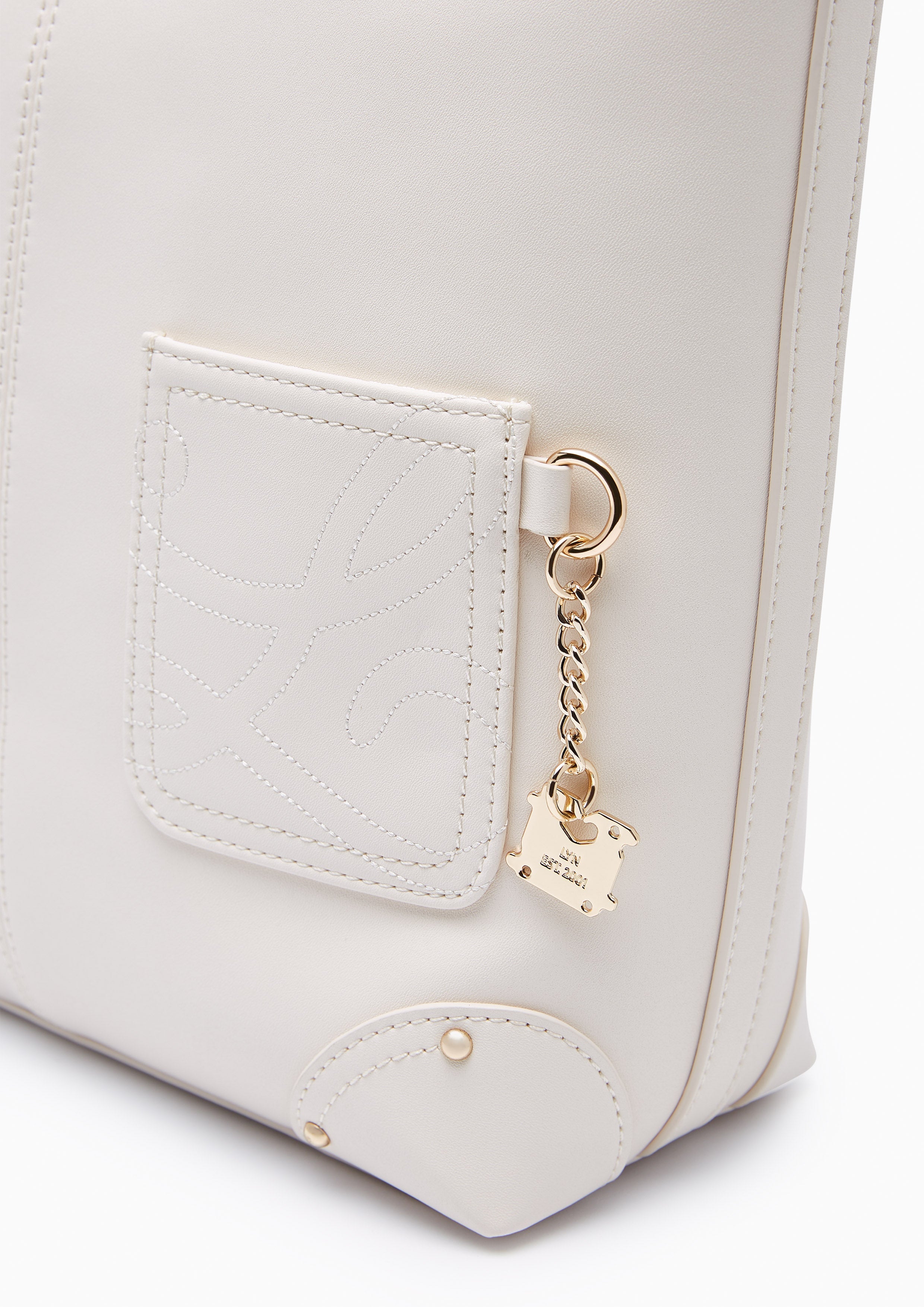 Boyfriends Shoulder Bag -  Ivory