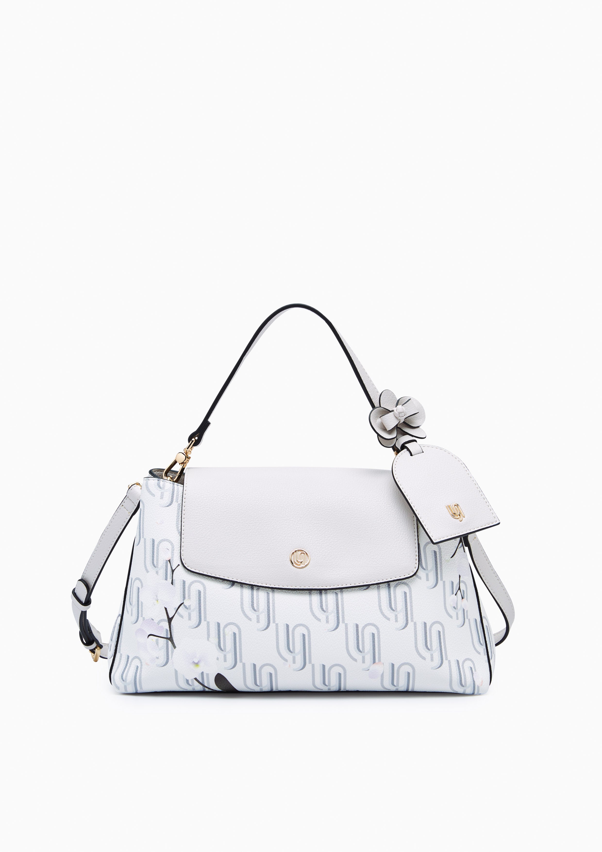 Ivy Infinite Top Handle M Handbag - Printed Grey